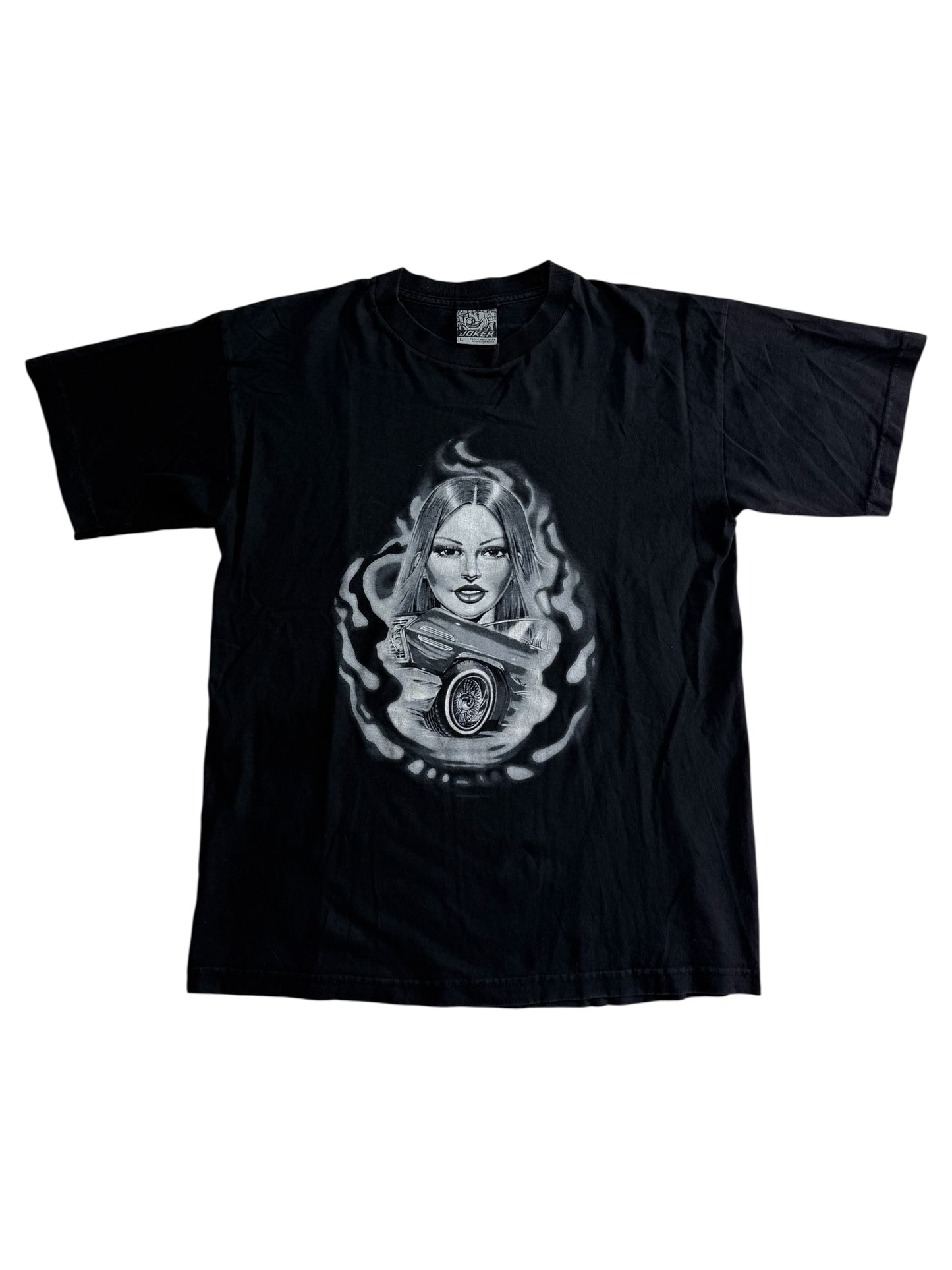 Joker Brand Girl Lowrider Graphic T Shirt Chicano Streetwear