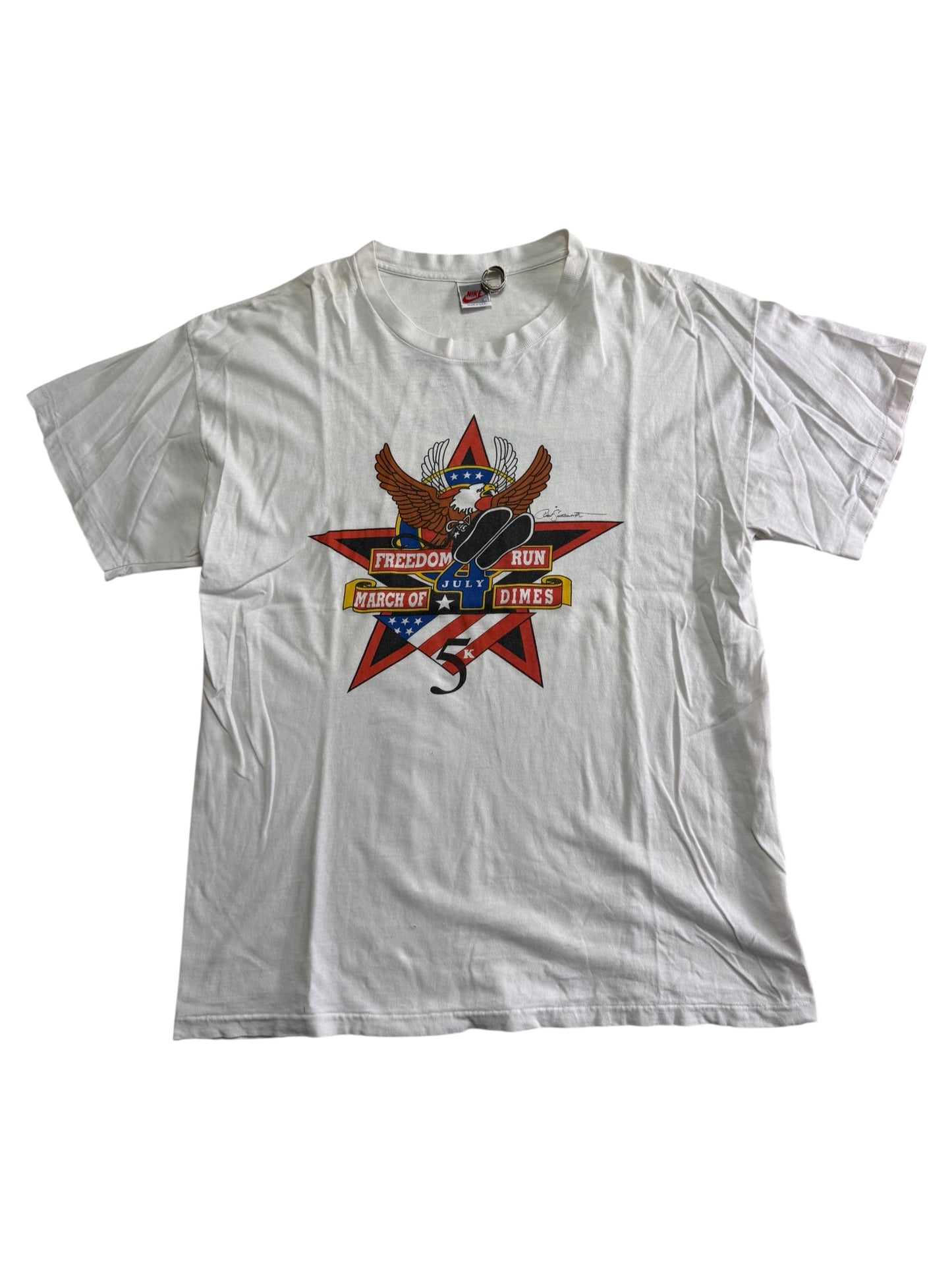 Vintage Nike Freedom Run March Of Dimes 1996 Memphis Tshirt