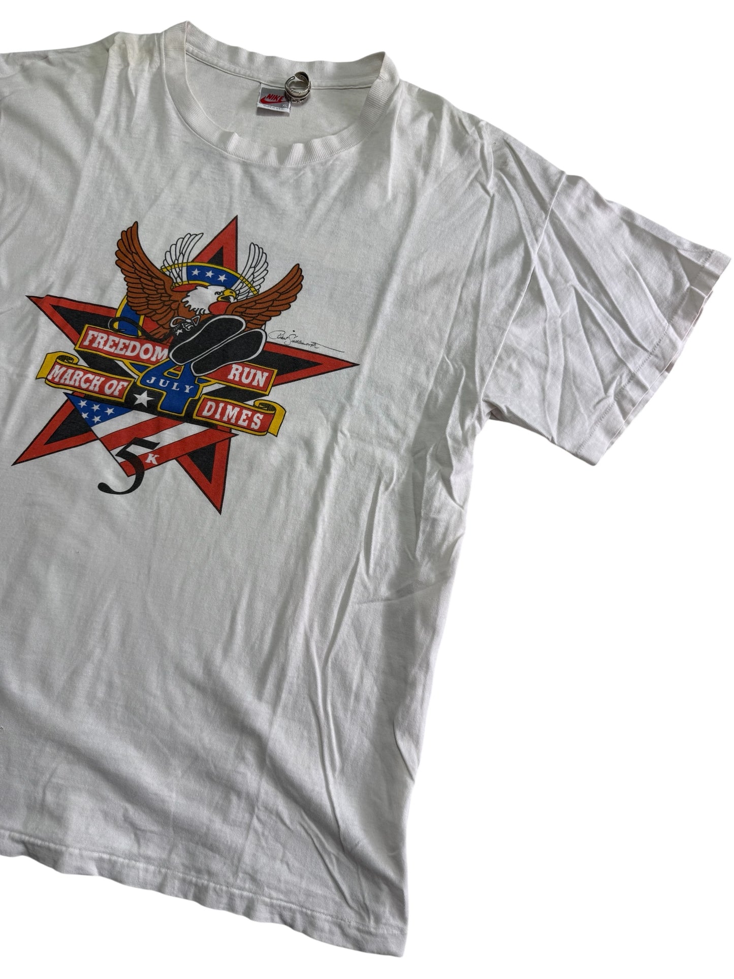 Vintage Nike Freedom Run March Of Dimes 1996 Memphis Tshirt