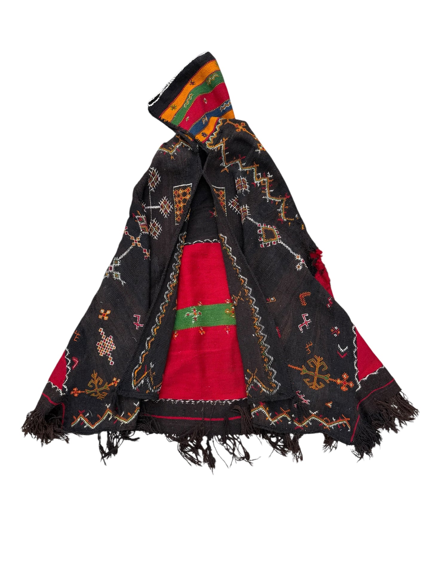 Vintage Handwoven Tribal Wool Shawl