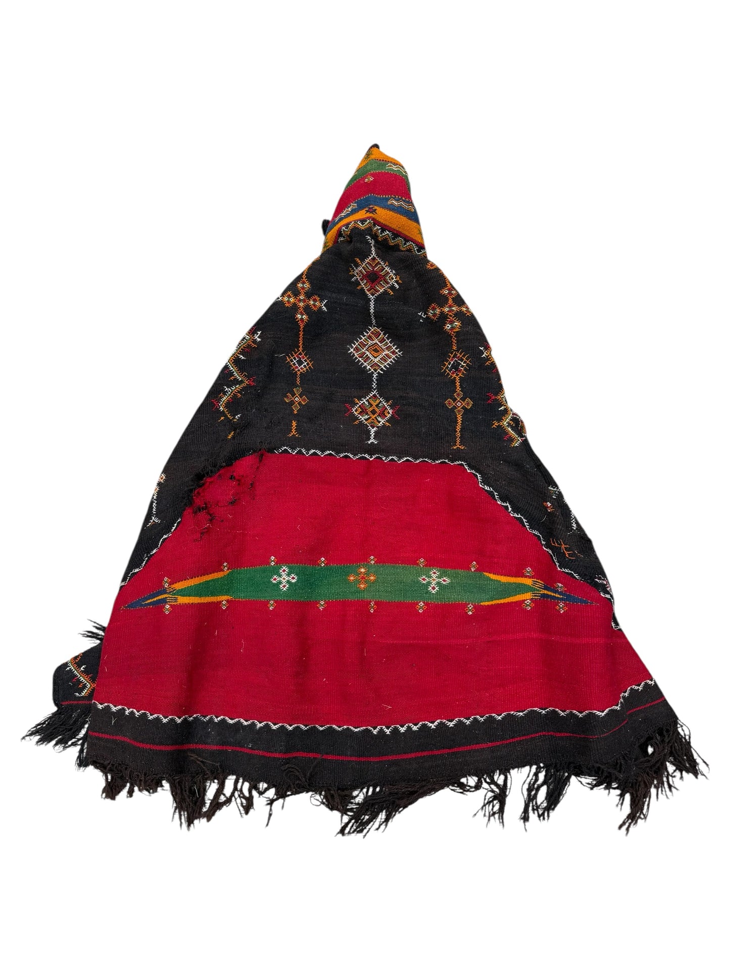 Vintage Handwoven Tribal Wool Shawl