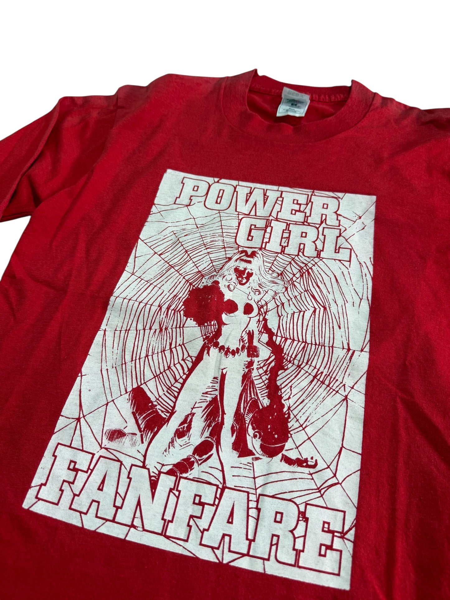 Vintage Power Girl Fanfare Long Sleeve Tshirt DC Comics