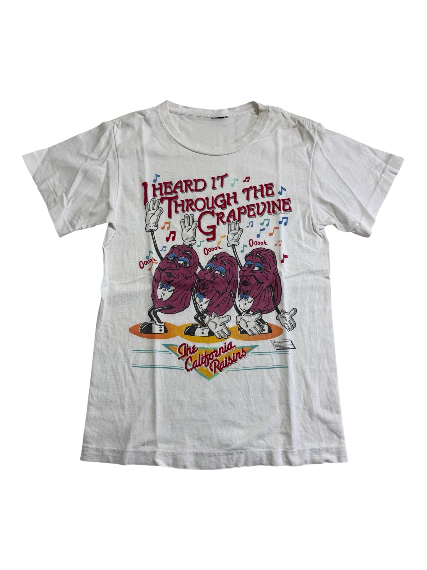 Vintage California Raisins “I Heard It Through The Grapevine” Graphic T Shirt 80s Promo