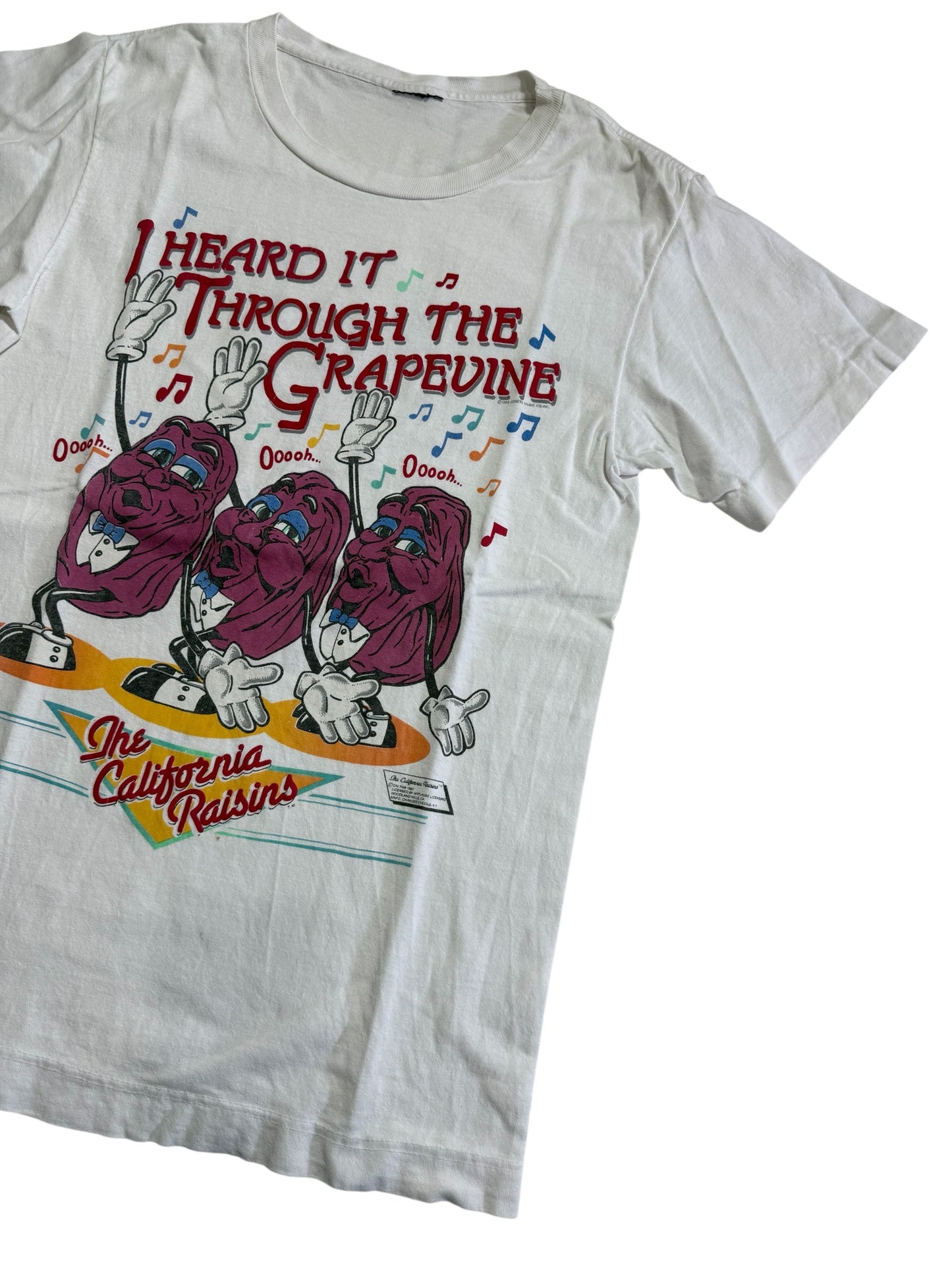 Vintage California Raisins “I Heard It Through The Grapevine” Graphic T Shirt 80s Promo