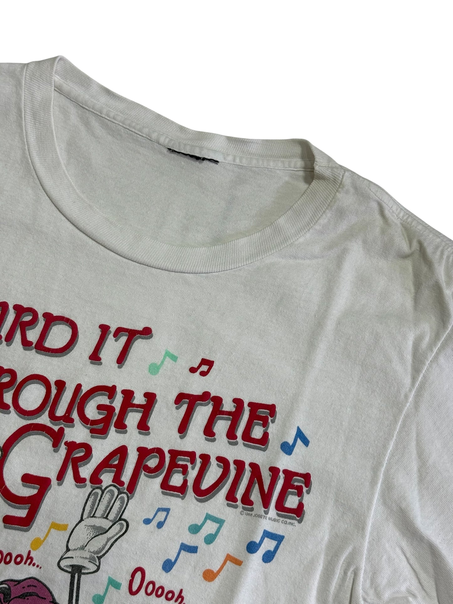 Vintage California Raisins “I Heard It Through The Grapevine” Graphic T Shirt 80s Promo