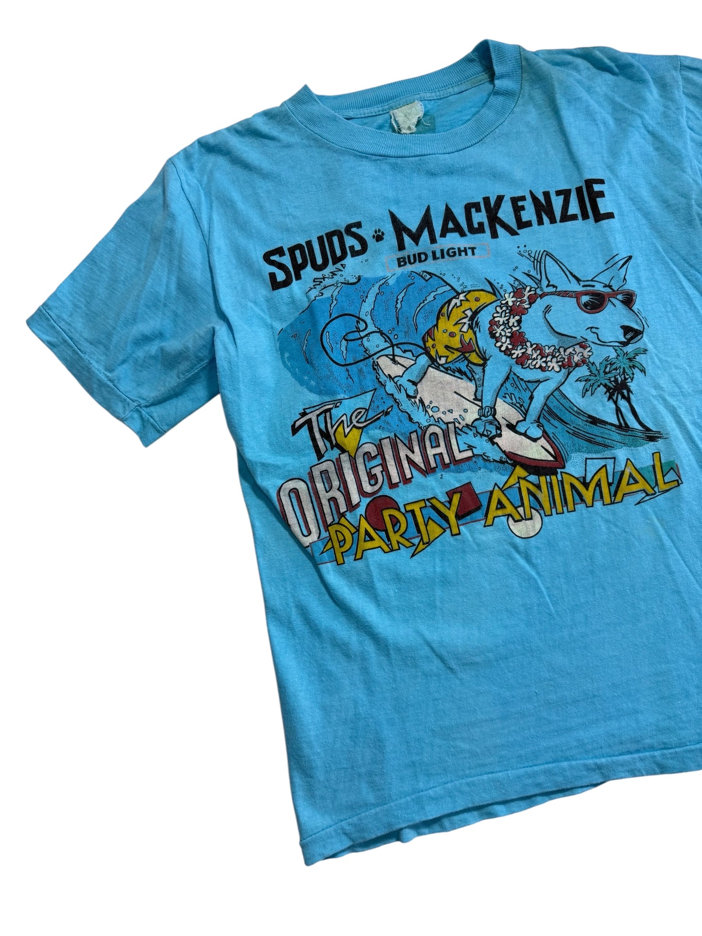 Vintage Spuds MacKenzie Bud Light “Original Party Animal” T Shirt 80s Beer Promo