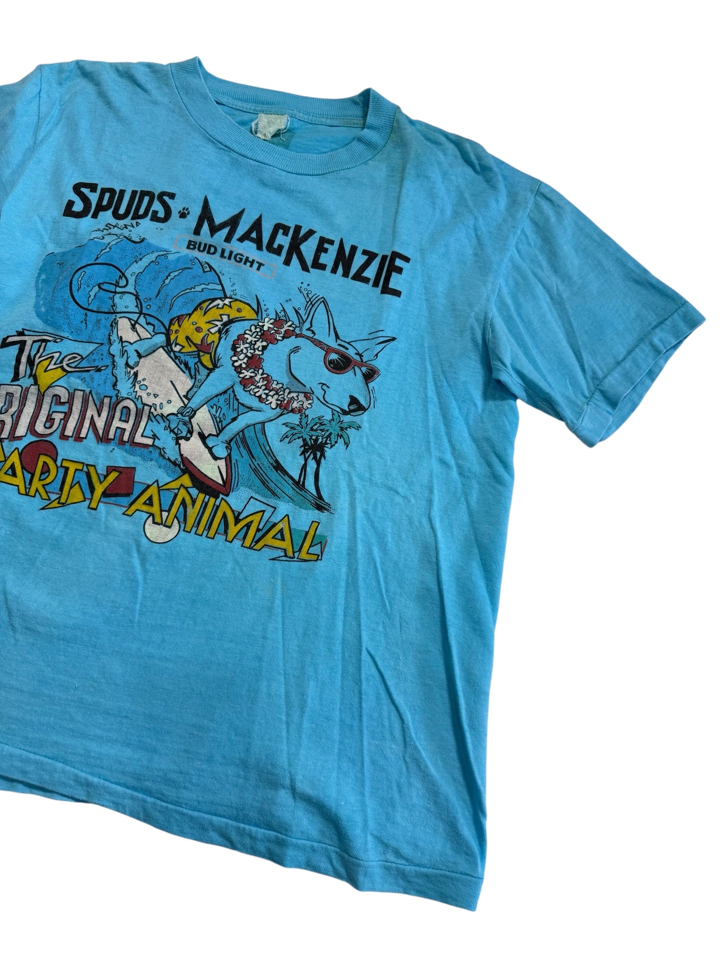 Vintage Spuds MacKenzie Bud Light “Original Party Animal” T Shirt 80s Beer Promo