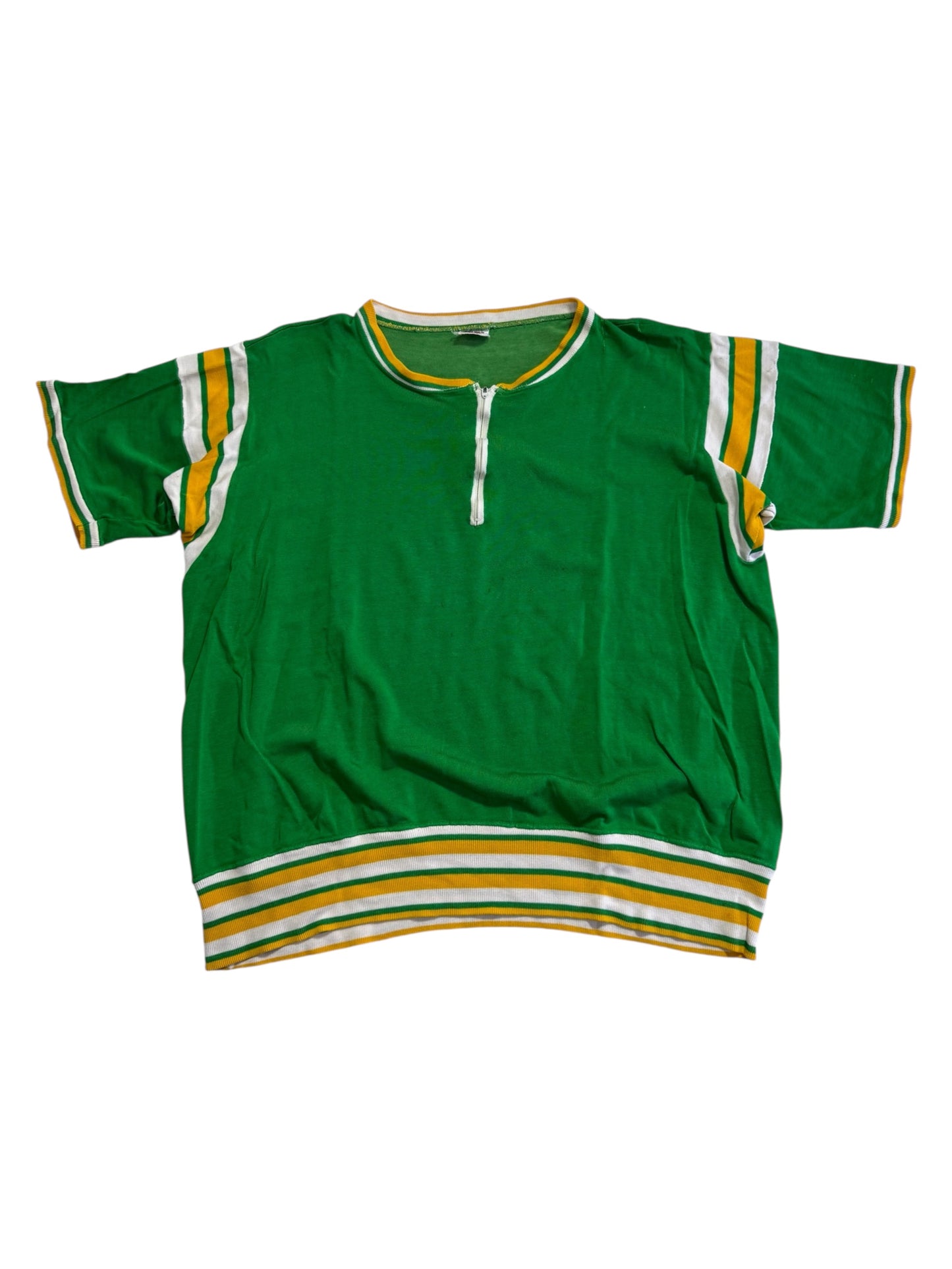 Vintage 1960s-70s Mason Athletic Wear Half Zip Jersey Shirt