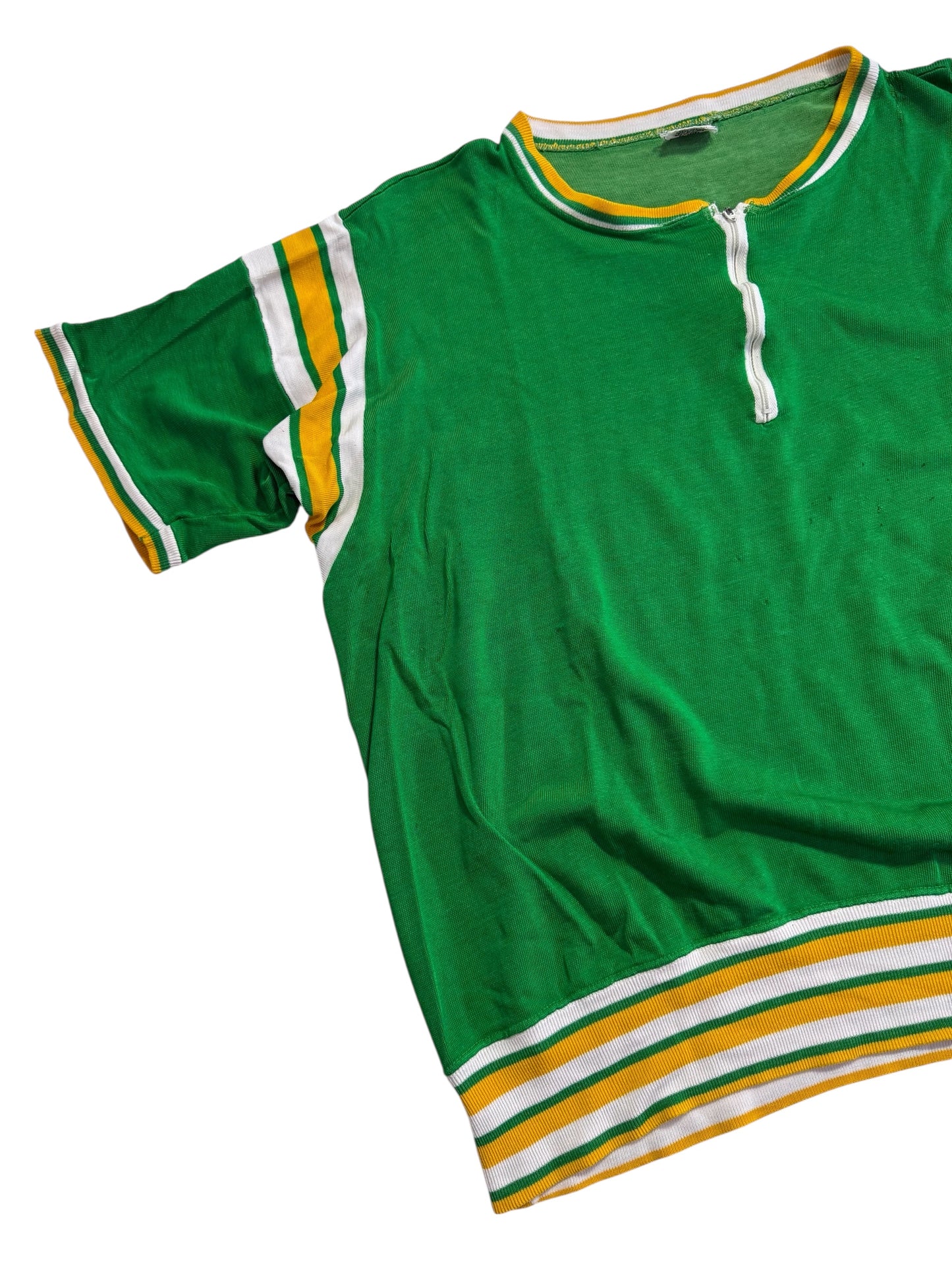 Vintage 1960s-70s Mason Athletic Wear Half Zip Jersey Shirt
