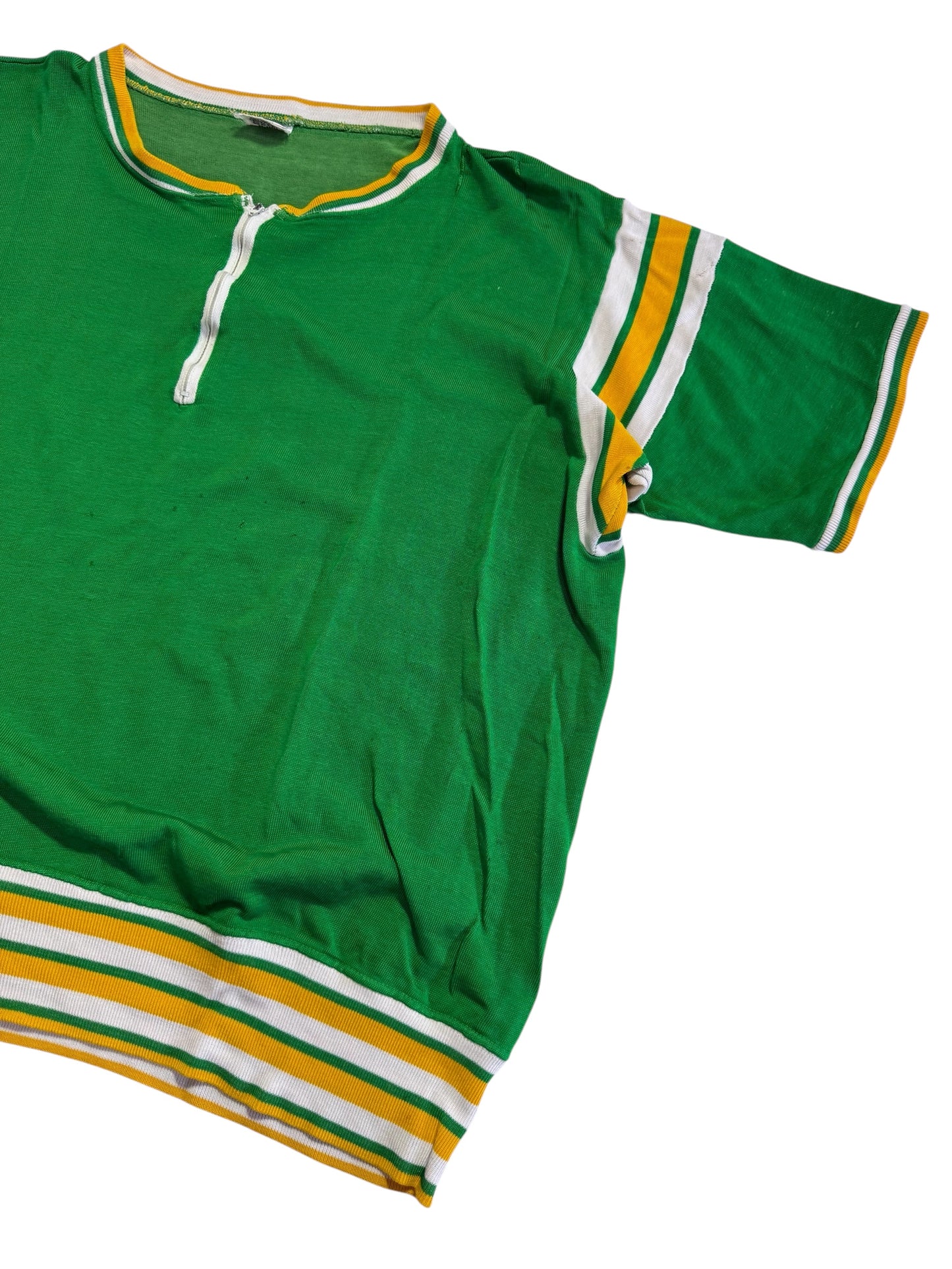 Vintage 1960s-70s Mason Athletic Wear Half Zip Jersey Shirt