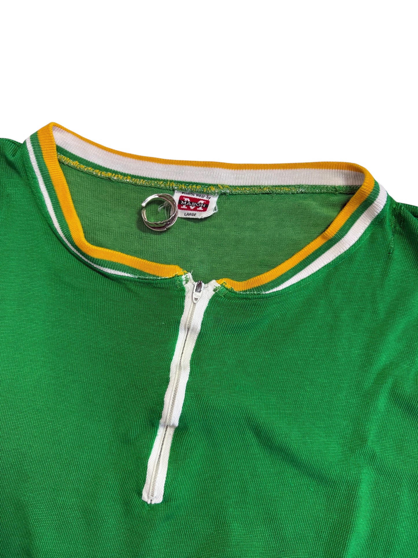 Vintage 1960s-70s Mason Athletic Wear Half Zip Jersey Shirt