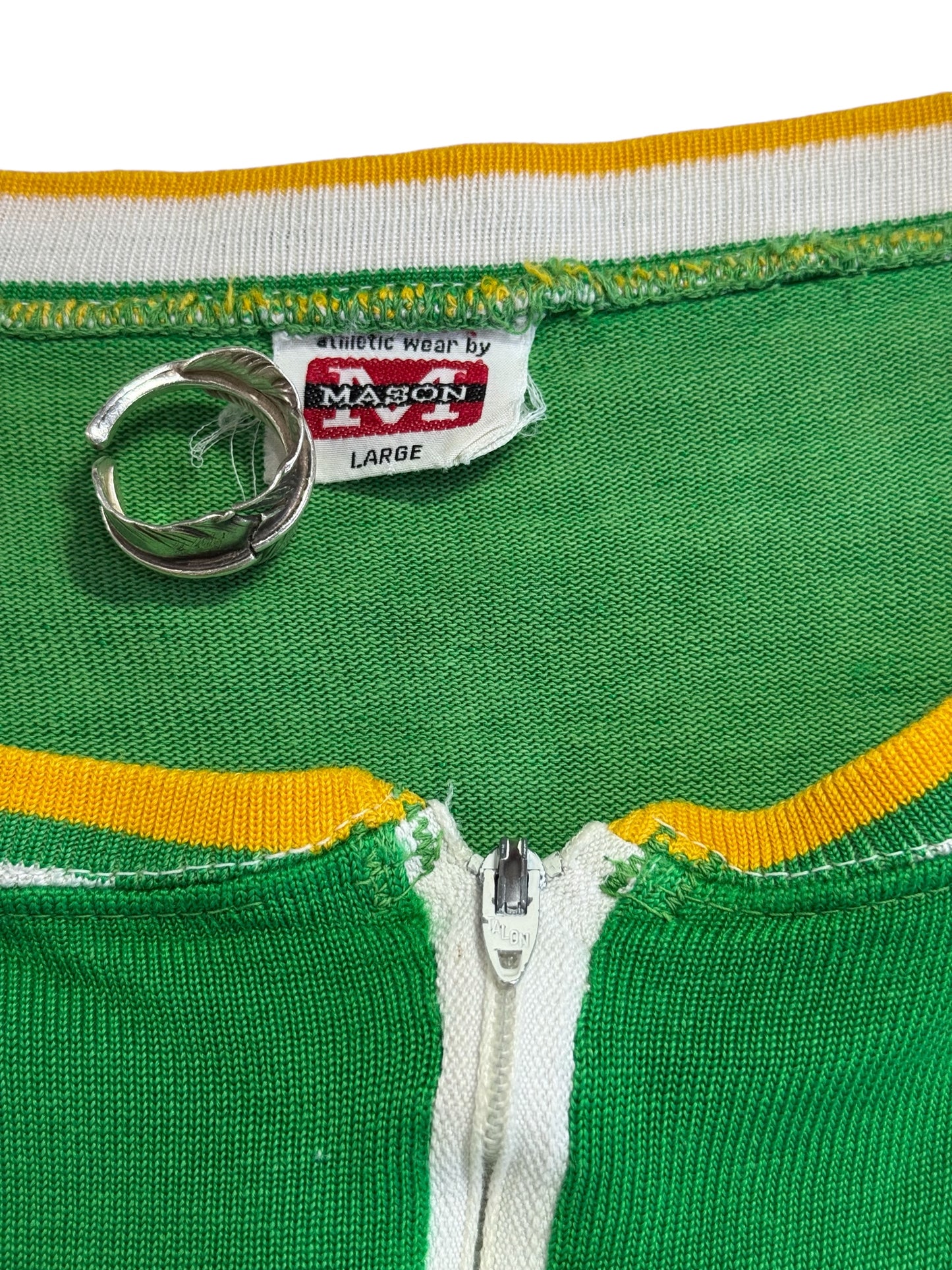 Vintage 1960s-70s Mason Athletic Wear Half Zip Jersey Shirt