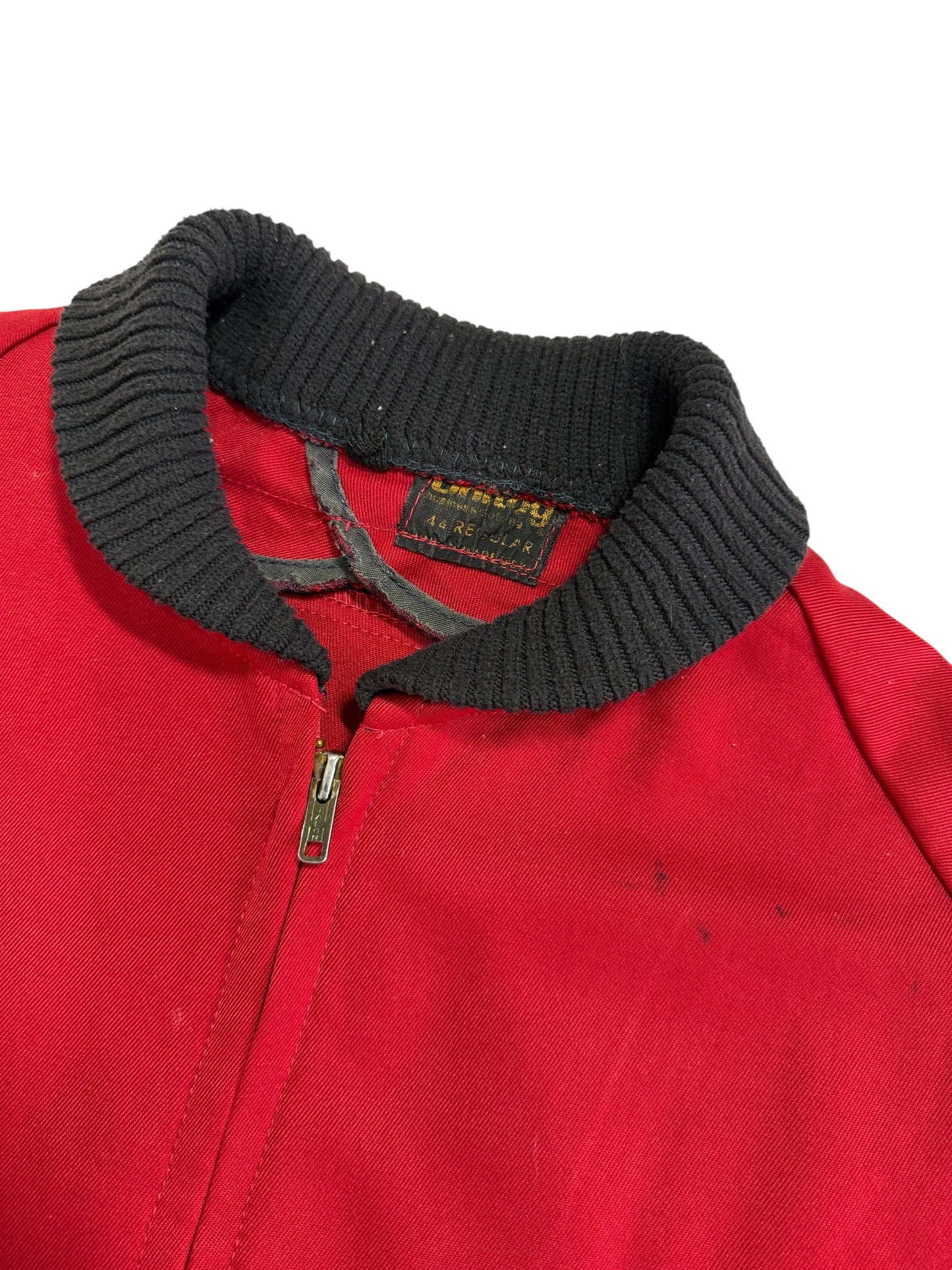 Vintage 1950s-60s Unitog Bowling Jacket Red Chain Stitch