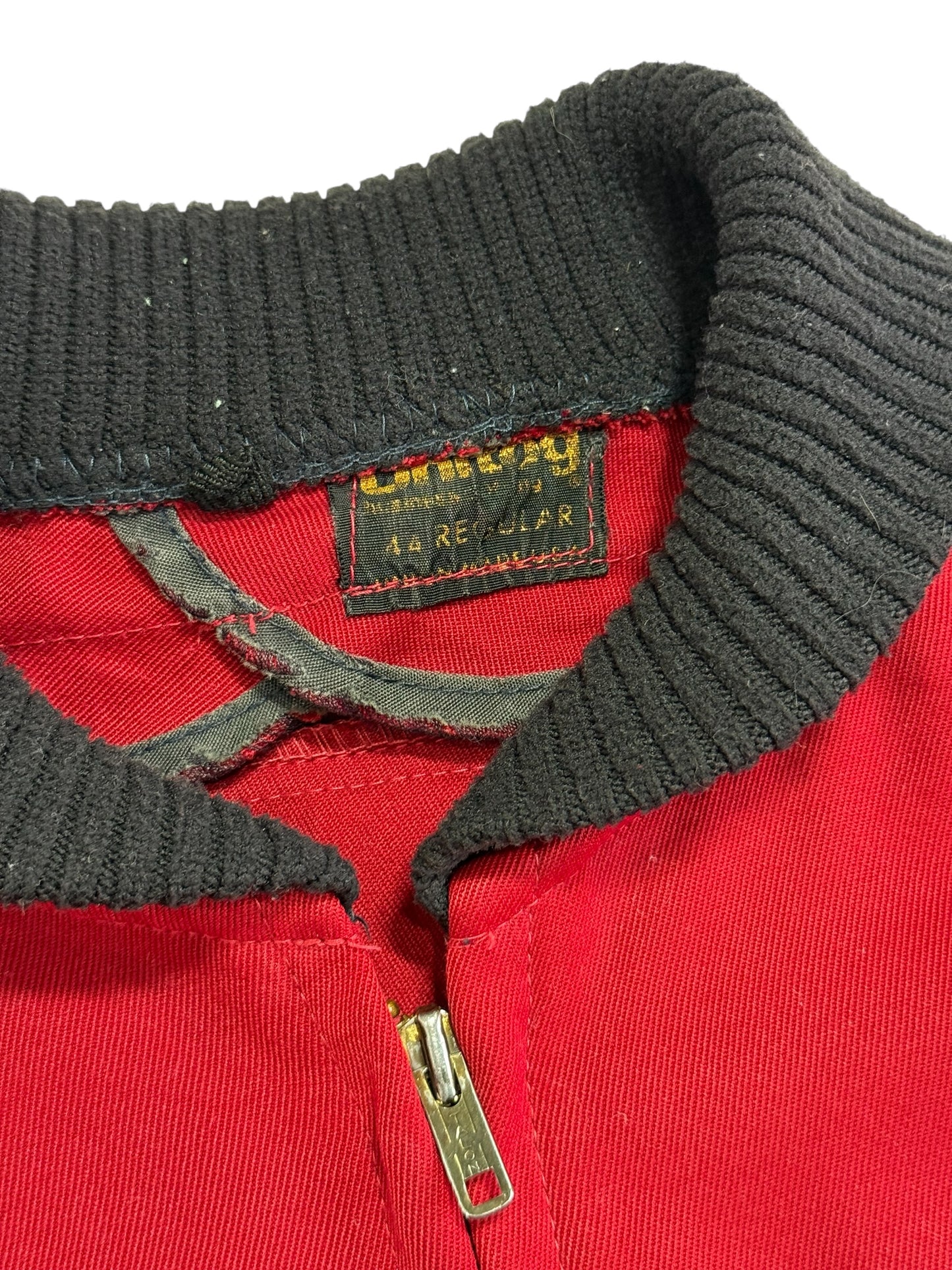 Vintage 1950s-60s Unitog Bowling Jacket Red Chain Stitch