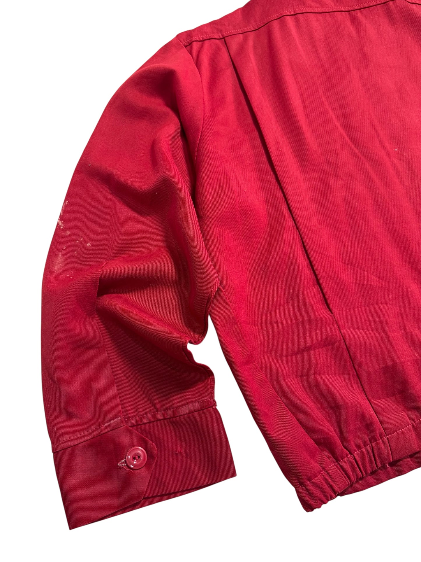 Vintage 1950s-60s Unitog Bowling Jacket Red Chain Stitch