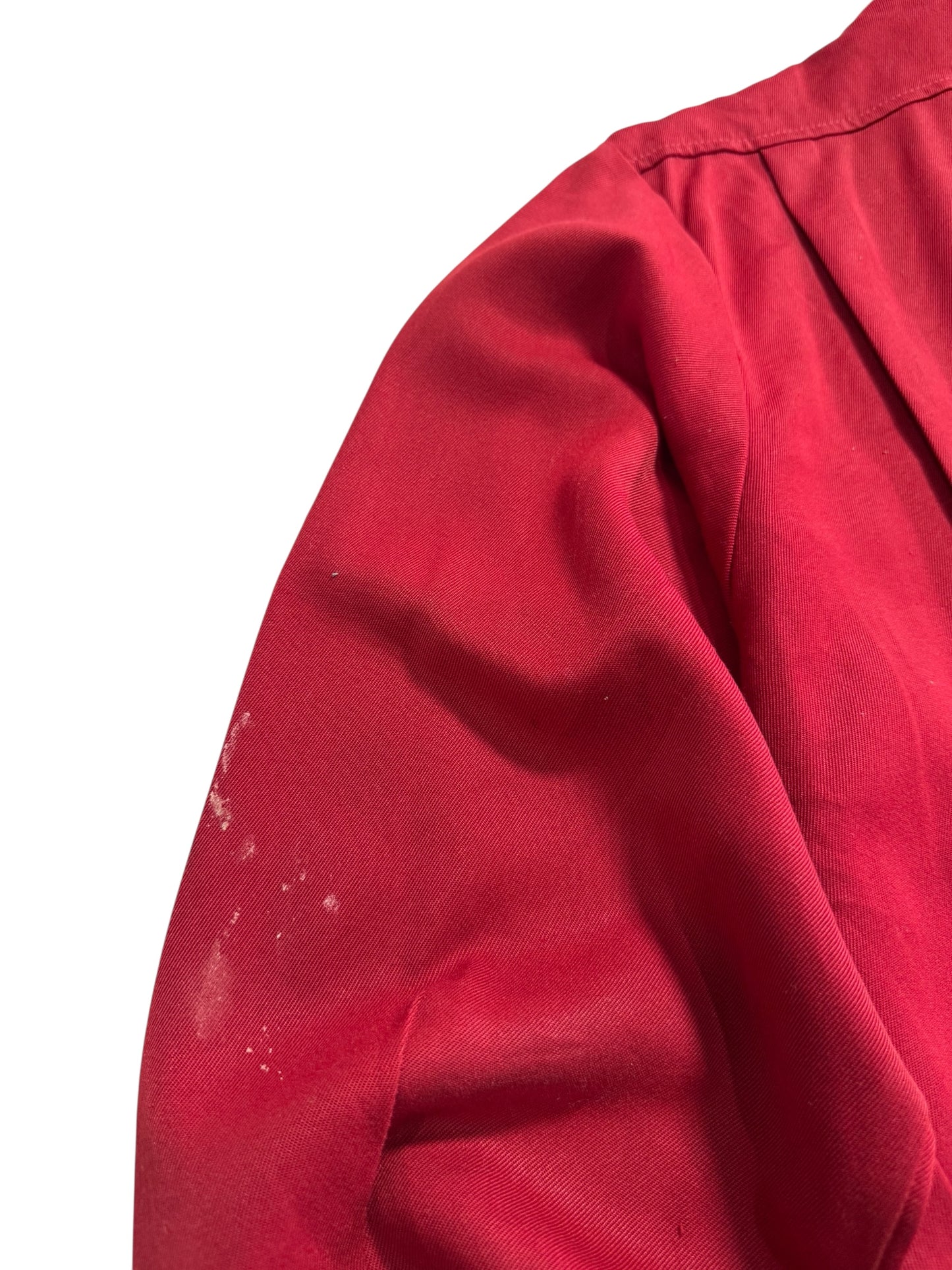 Vintage 1950s-60s Unitog Bowling Jacket Red Chain Stitch