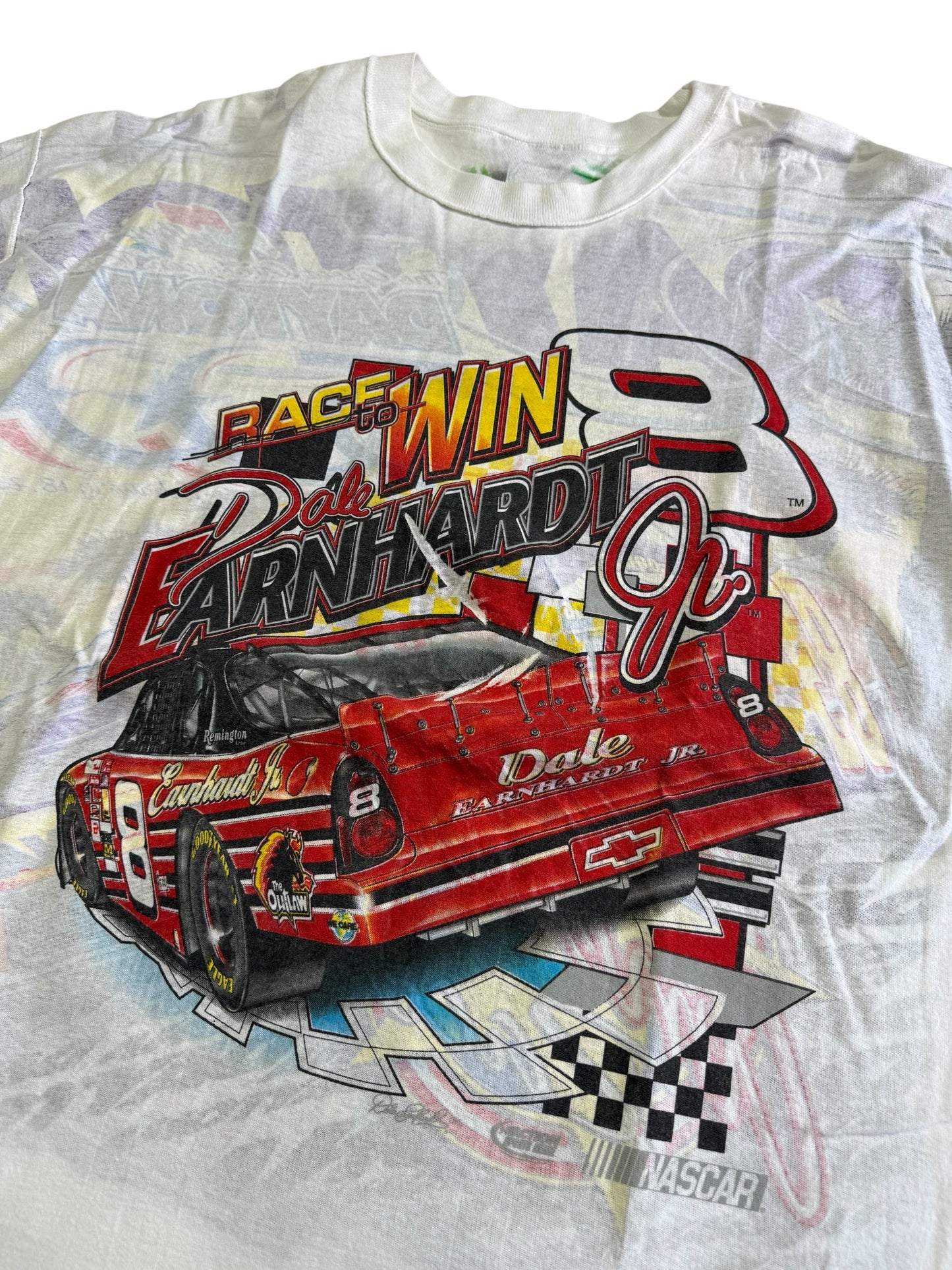 Vintage NASCAR Bubba Labonte Daytona 500 2000 Champion 4 Sided Print Tshirt
