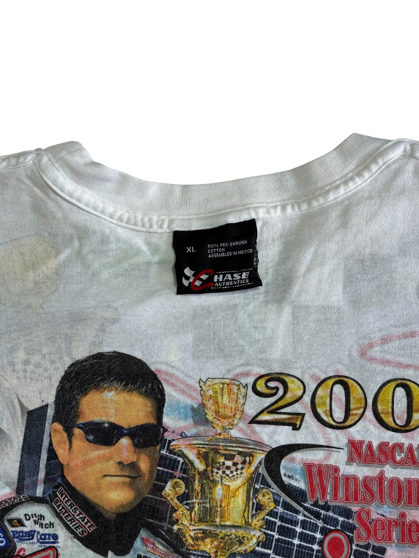 Vintage NASCAR Bubba Labonte Daytona 500 2000 Champion 4 Sided Print Tshirt