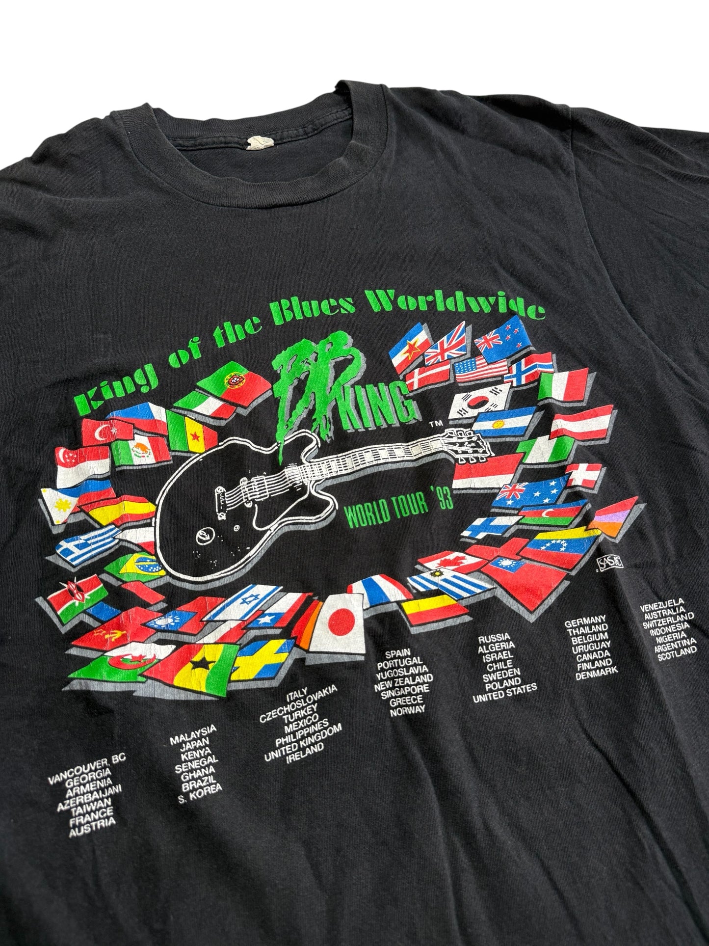 BB King World Tour 1993 Vintage Tshirt