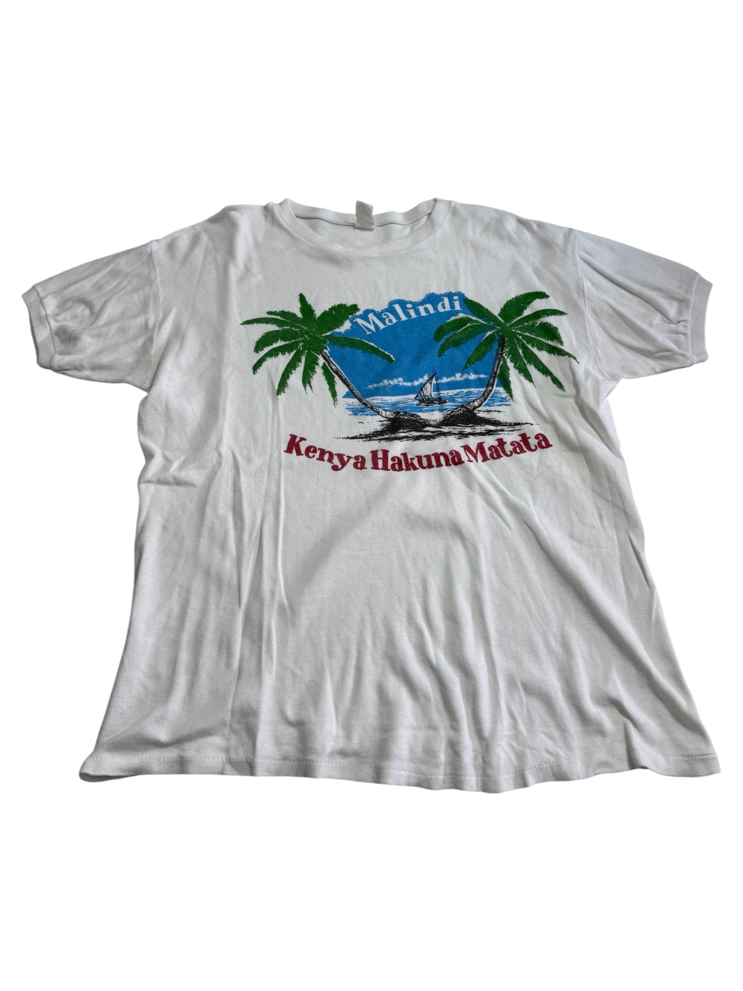 Vintage Malindi Kenya Hakuna Matata Ringer Tshirt