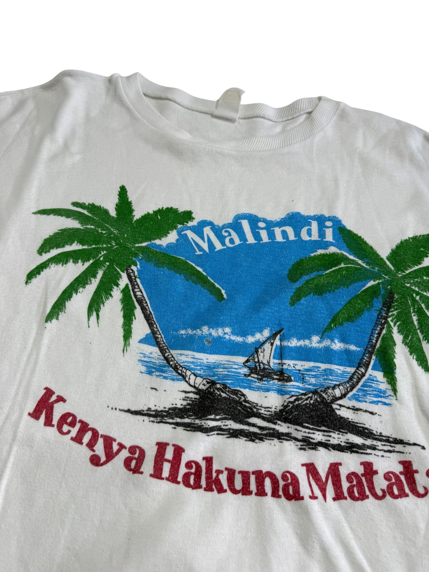 Vintage Malindi Kenya Hakuna Matata Ringer Tshirt