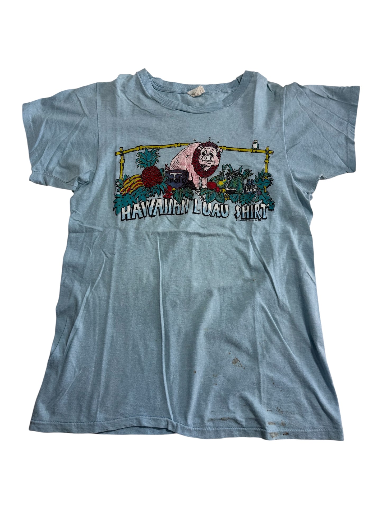 Vintage 1979 Hawaiian Luau Graphic Tshirt