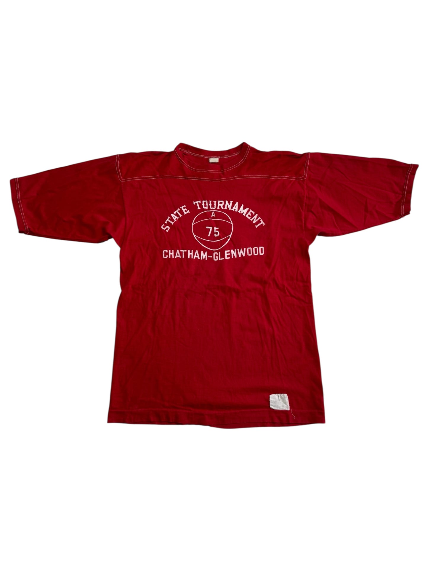 Vintage 1970s State Tournament 75 Chatham Glenwood Tshirt