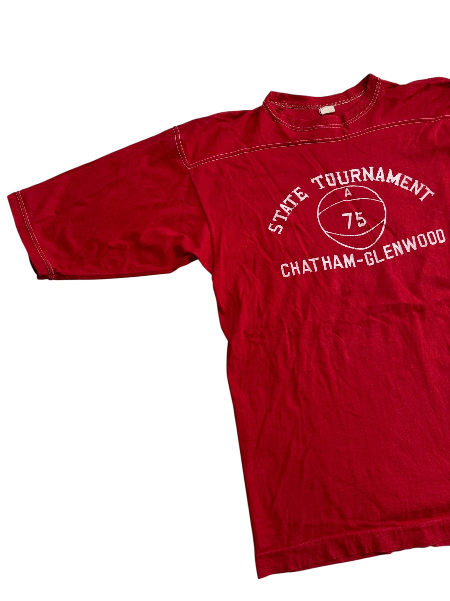 Vintage 1970s State Tournament 75 Chatham Glenwood Tshirt