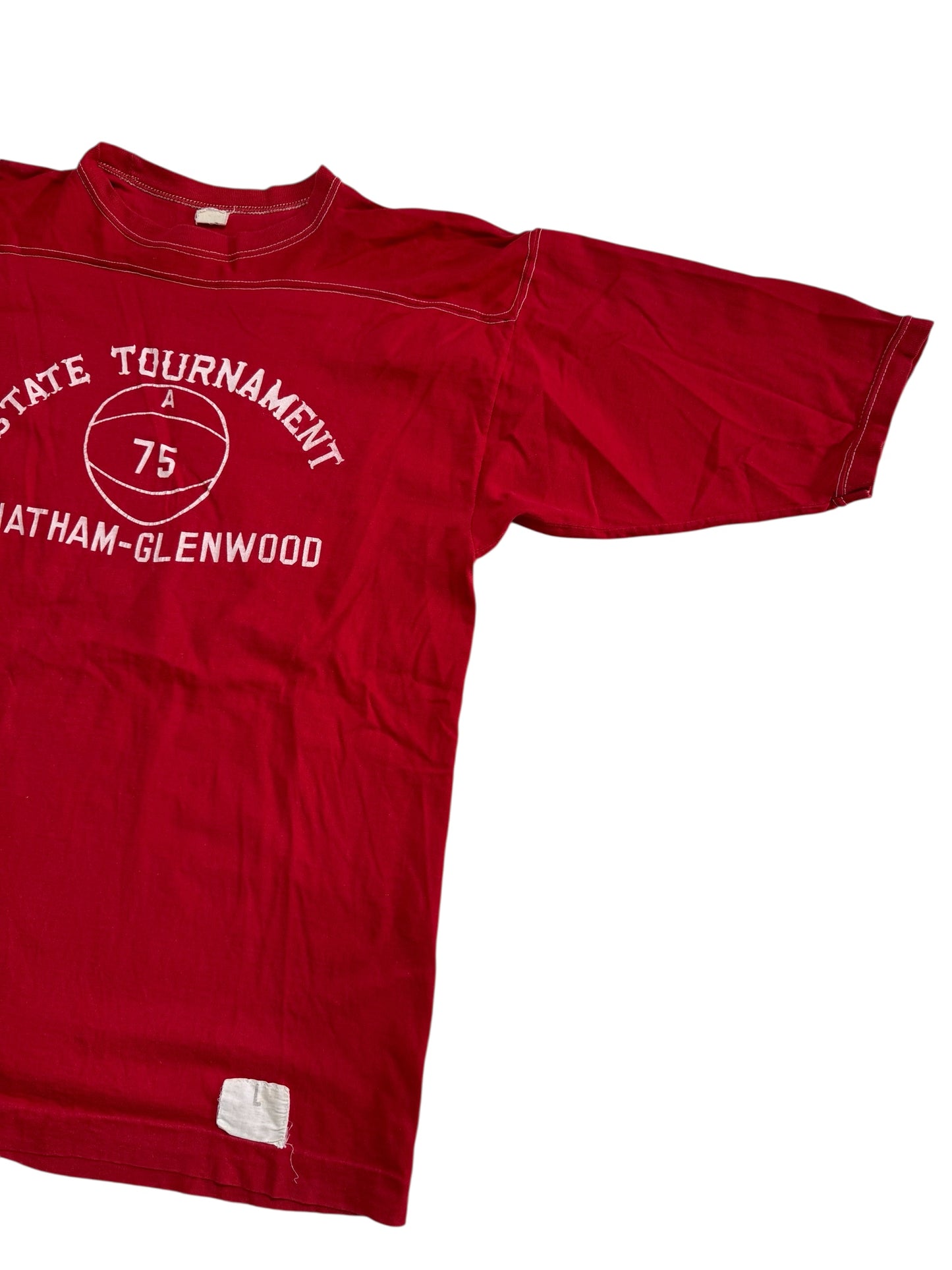 Vintage 1970s State Tournament 75 Chatham Glenwood Tshirt
