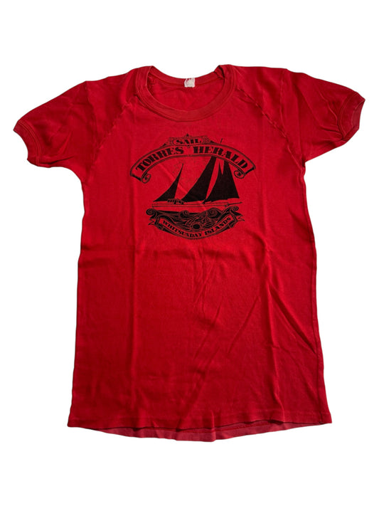 Vintage 80s Torres Herald Whitsunday Islands Sail Boat Graphic Tshirt