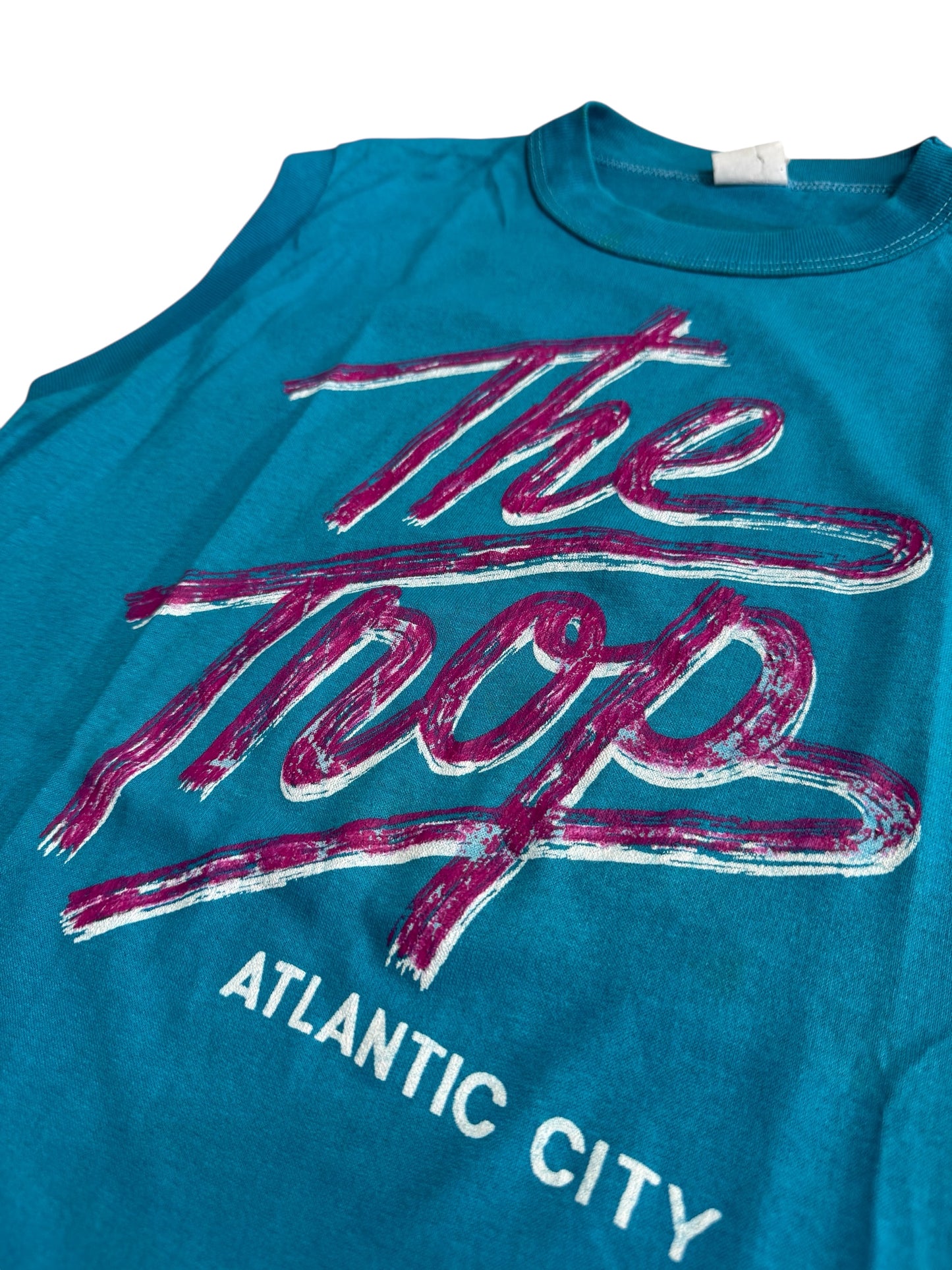 Vintage 1980s The Trop Atlantic City Sleeveless Tee Tank Top