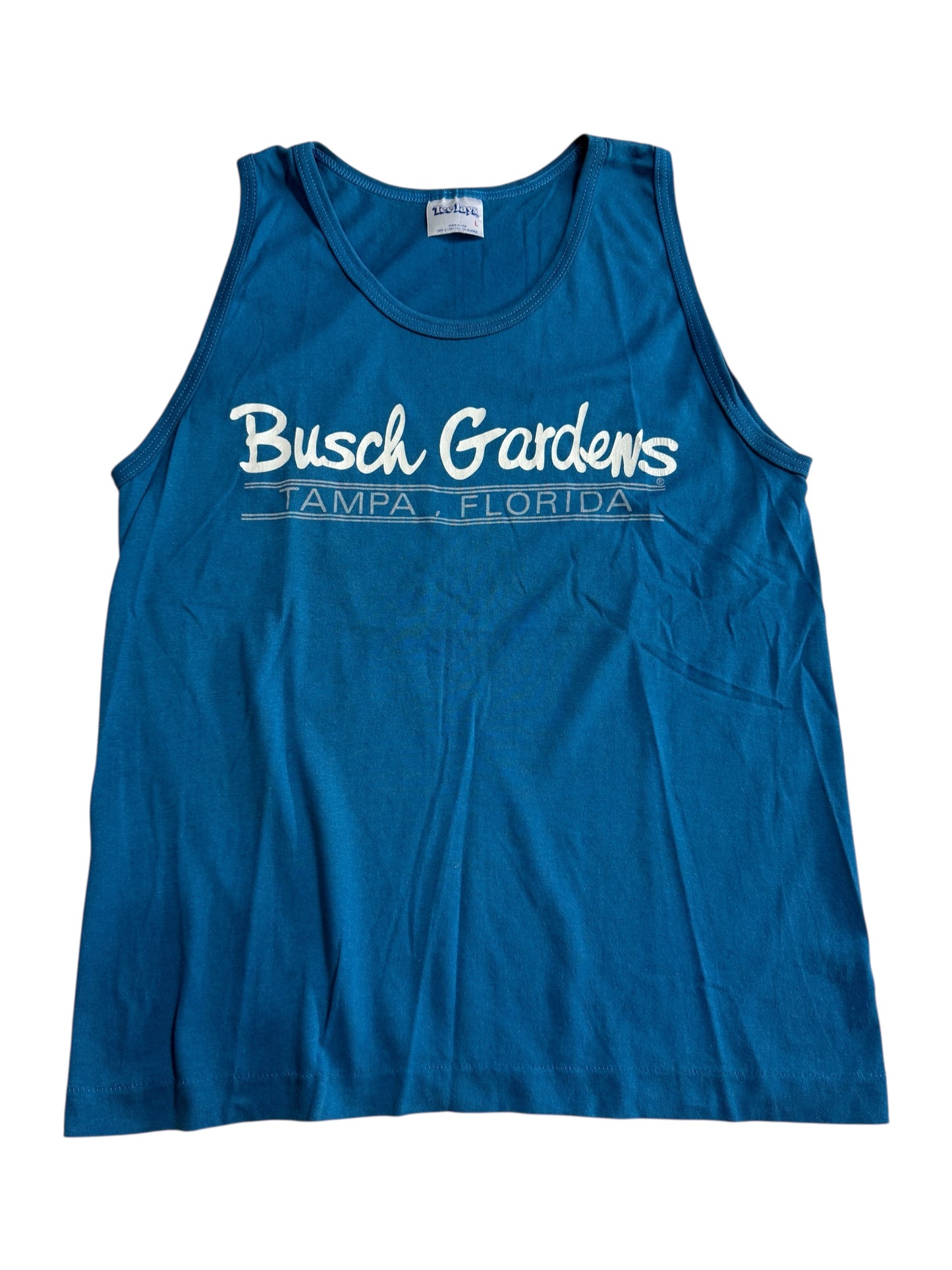 Vintage Busch Gardens Tampa Florida Tank Top Sleeveless Shirt