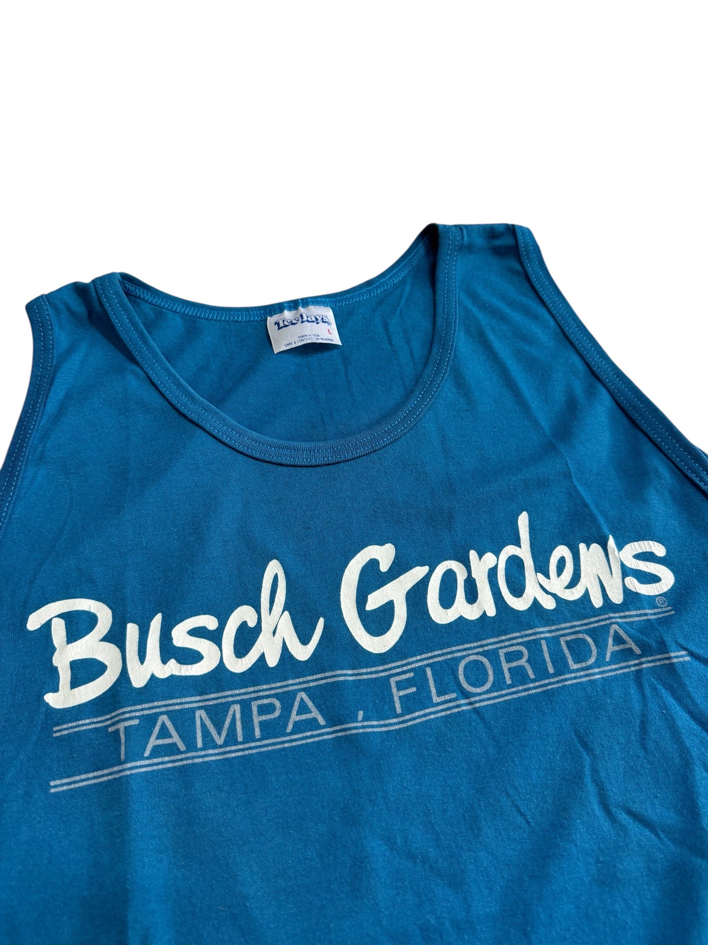 Vintage Busch Gardens Tampa Florida Tank Top Sleeveless Shirt