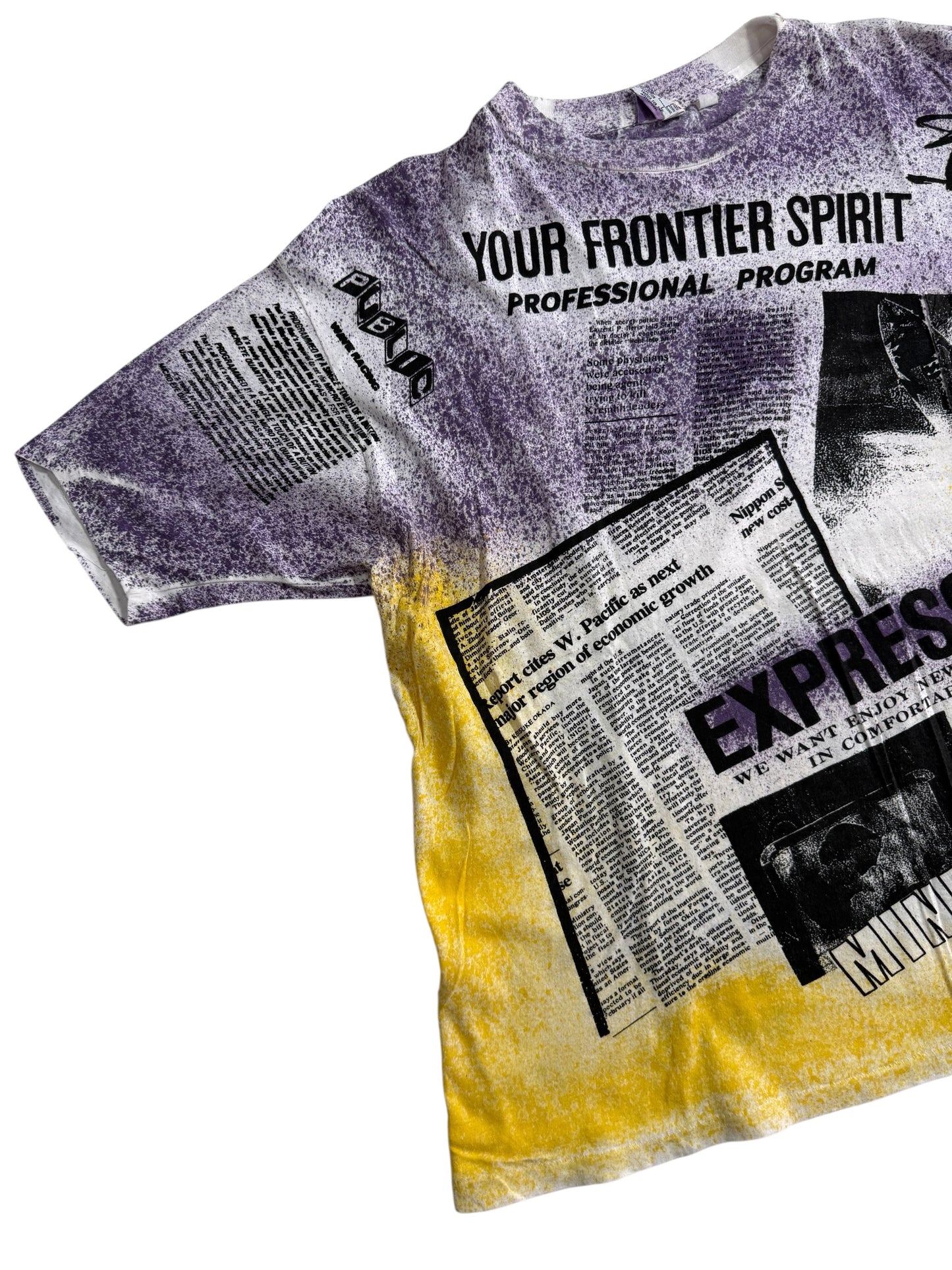 Vintage 90s Abstract All Over Print Tshirt Skkone Streetwear Graphic Tee Oversized