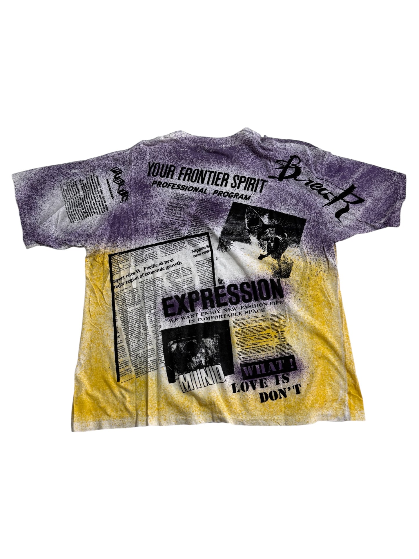 Vintage 90s Abstract All Over Print Tshirt Skkone Streetwear Graphic Tee Oversized