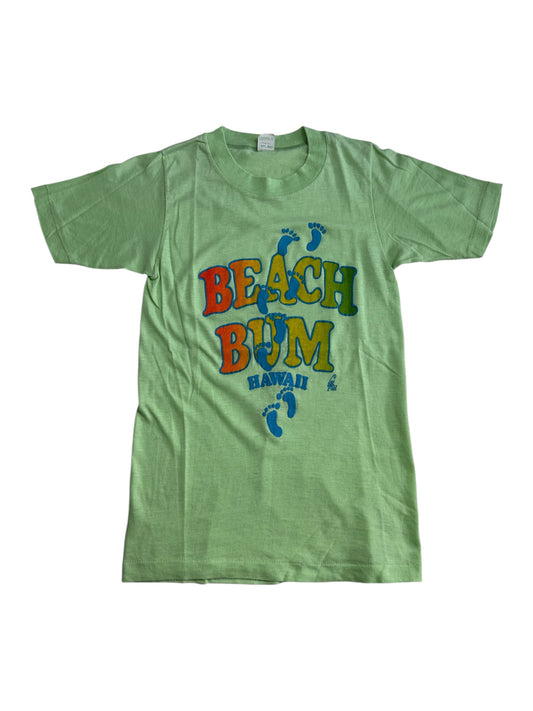 Vintage 80s Beach Bum Hawaii Poly Tees Tshirt Tourist Graphic