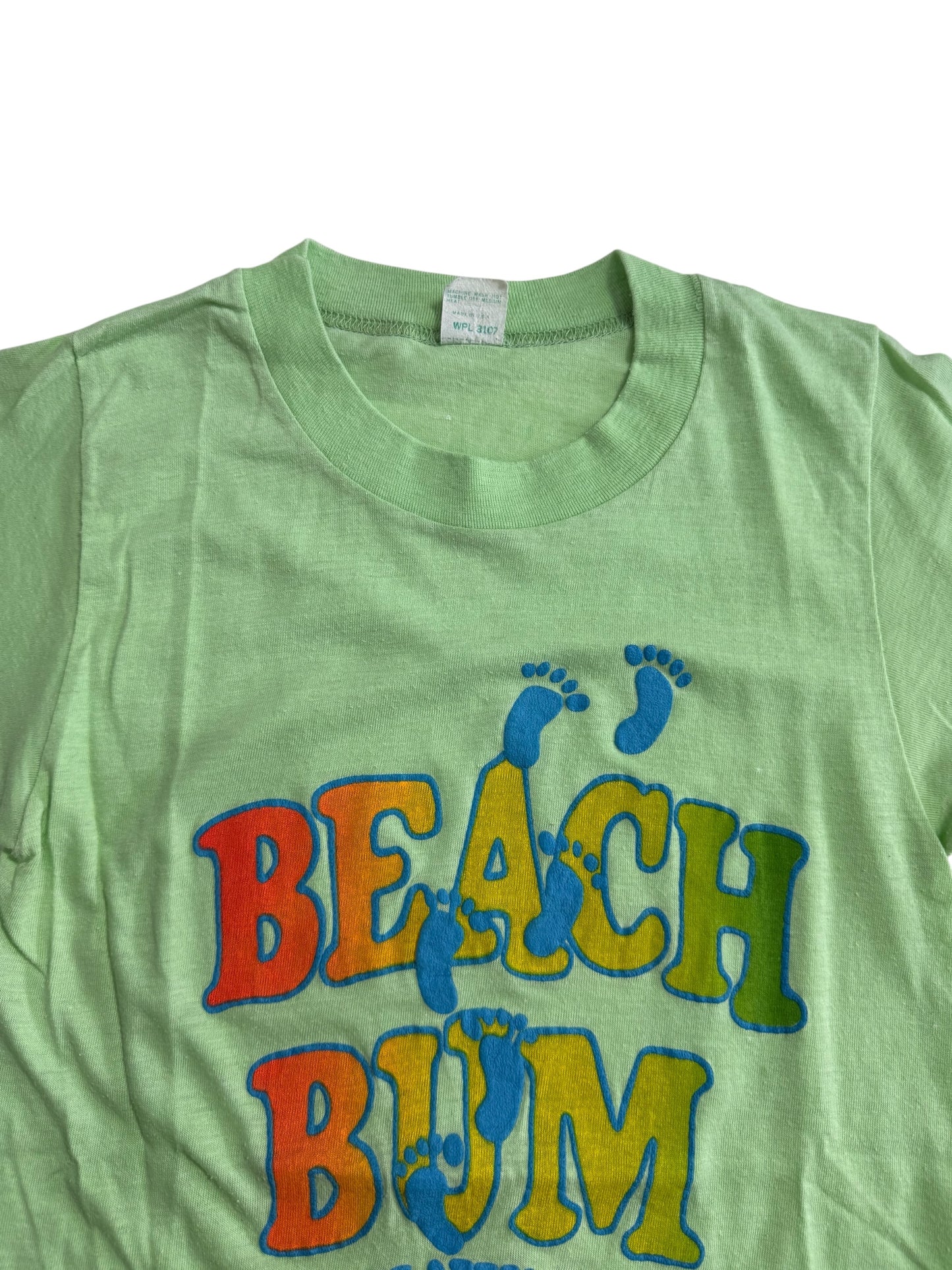 Vintage 80s Beach Bum Hawaii Poly Tees Tshirt Tourist Graphic