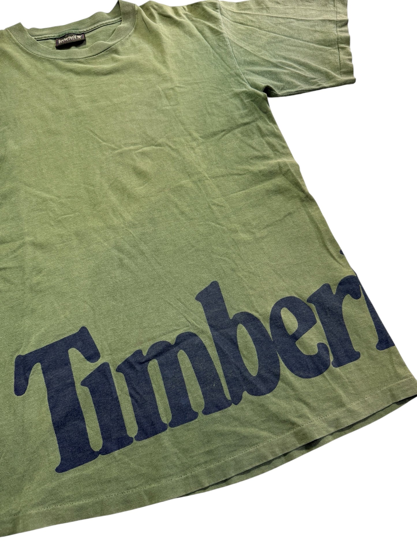 Vintage Timberland Big Logo Green Tshirt