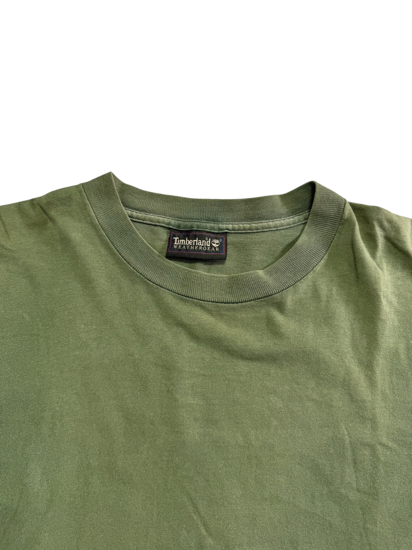 Vintage Timberland Big Logo Green Tshirt
