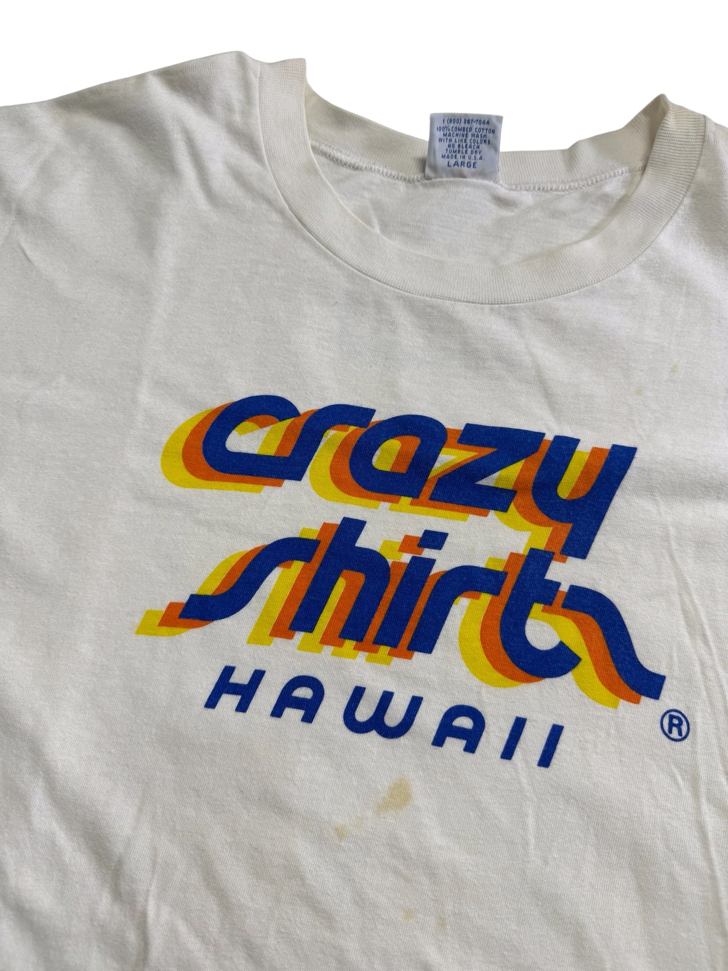 Vintage Crazy Shirts Hawaii Logo Tshirt Made in USA