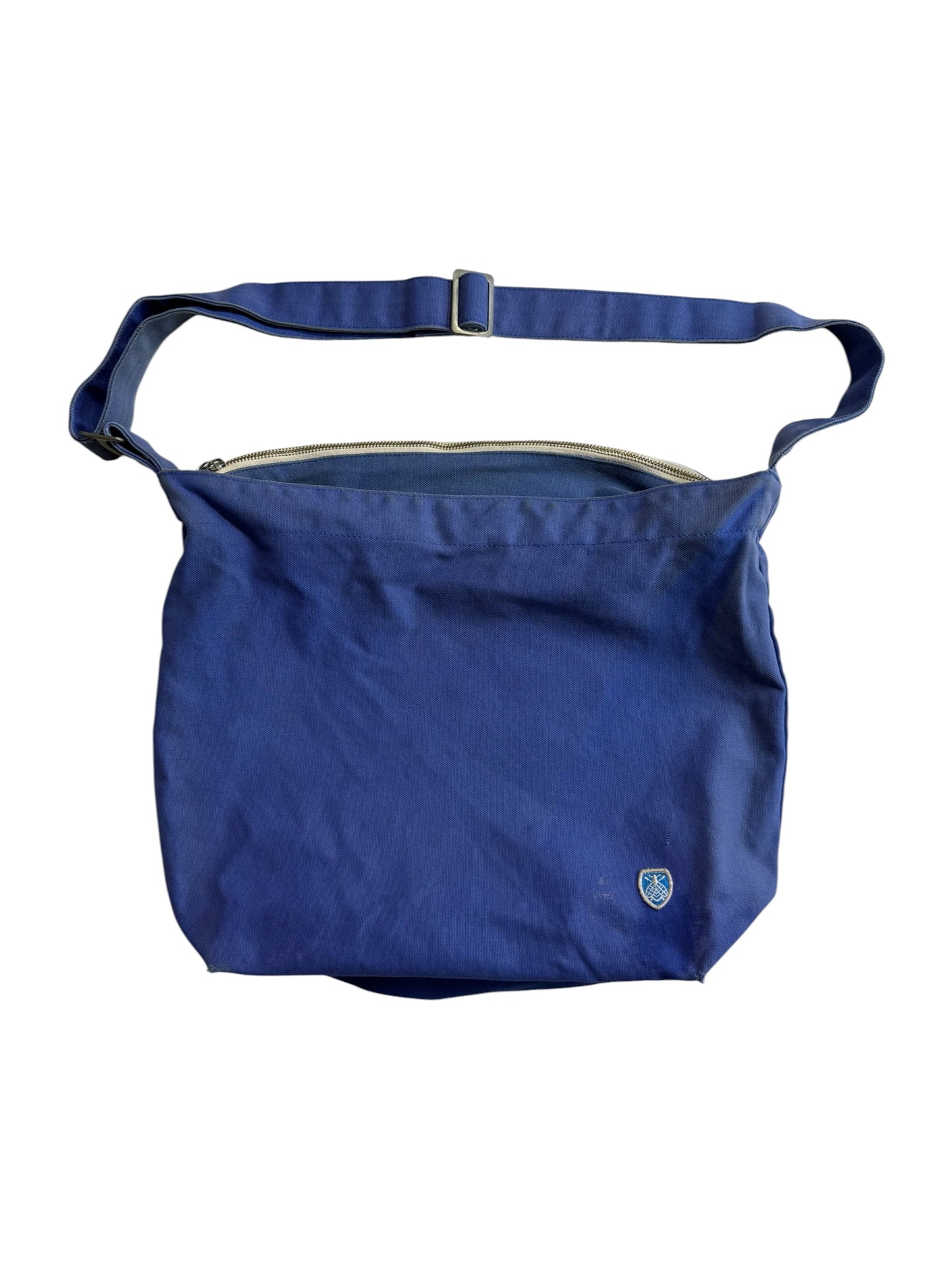 Orcival France Canvas Shoulder Bag Crossbody Blue Workwear Style