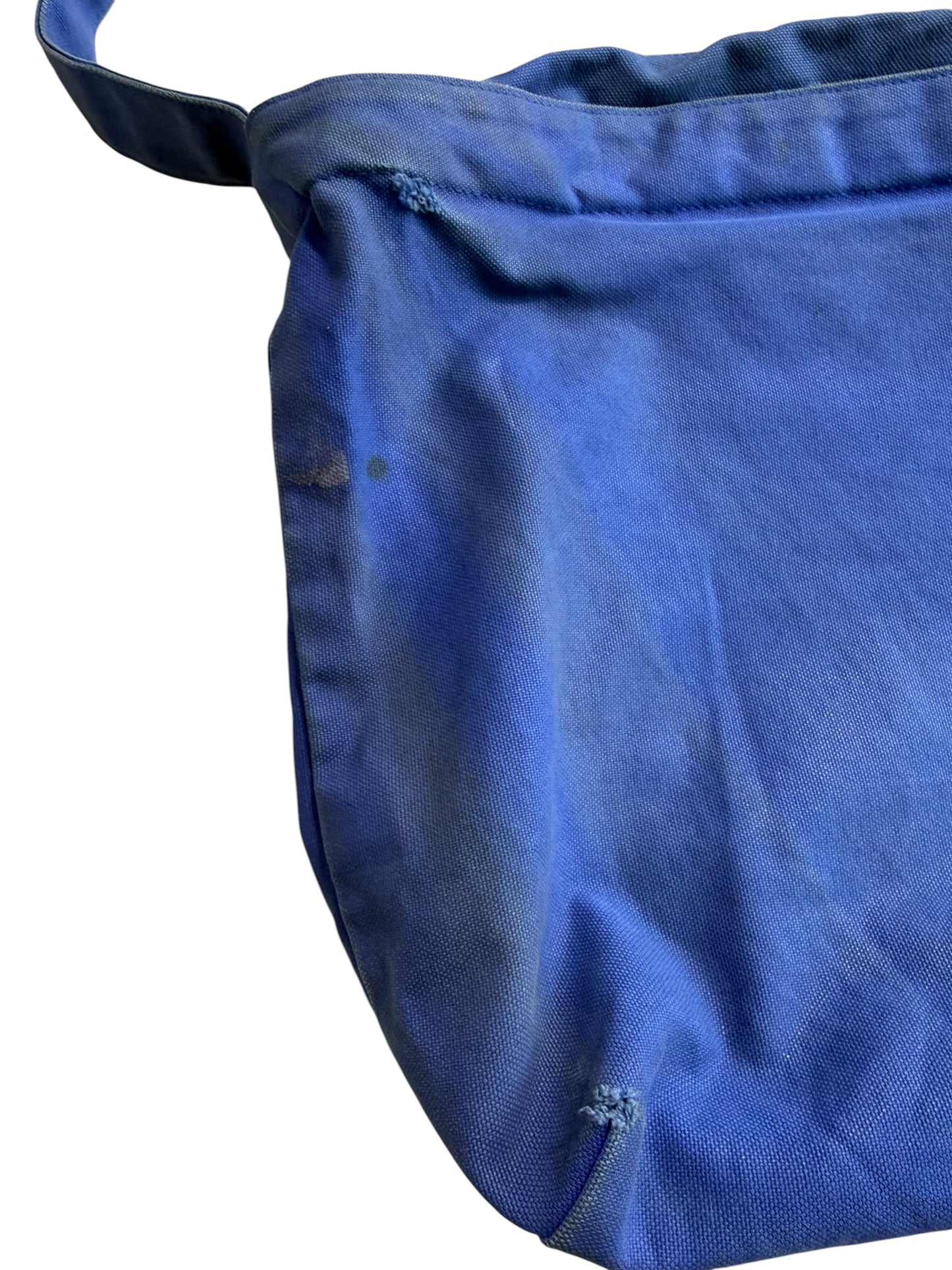 Orcival France Canvas Shoulder Bag Crossbody Blue Workwear Style