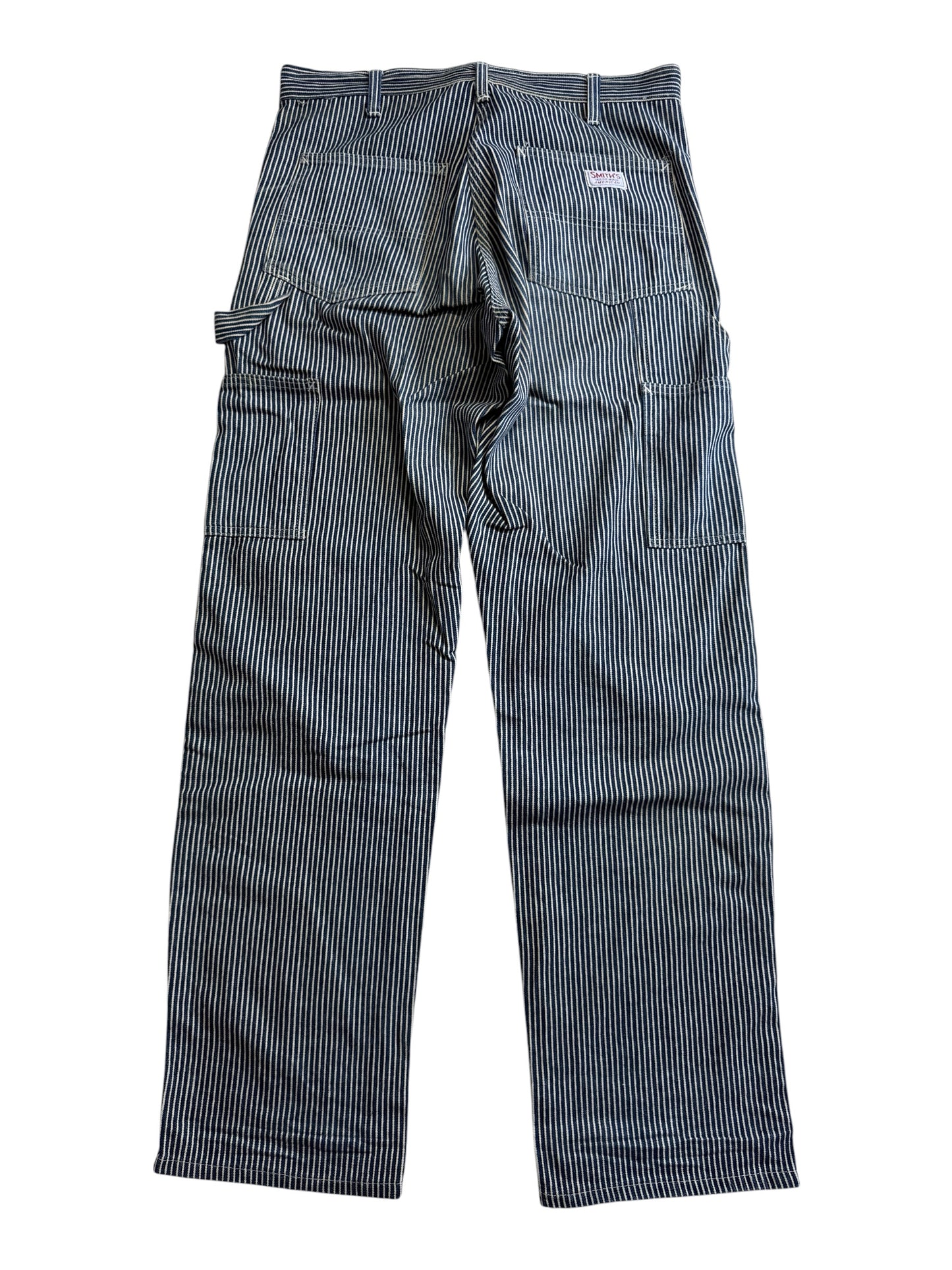Vintage Smith’s American Hickory Stripe Carpenter Workwear Pants Made in USA