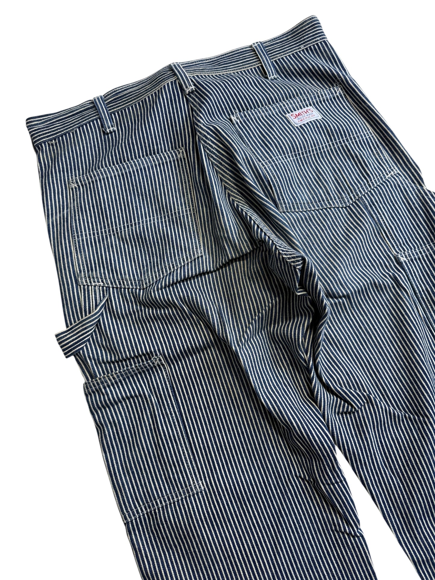 Vintage Smith’s American Hickory Stripe Carpenter Workwear Pants Made in USA