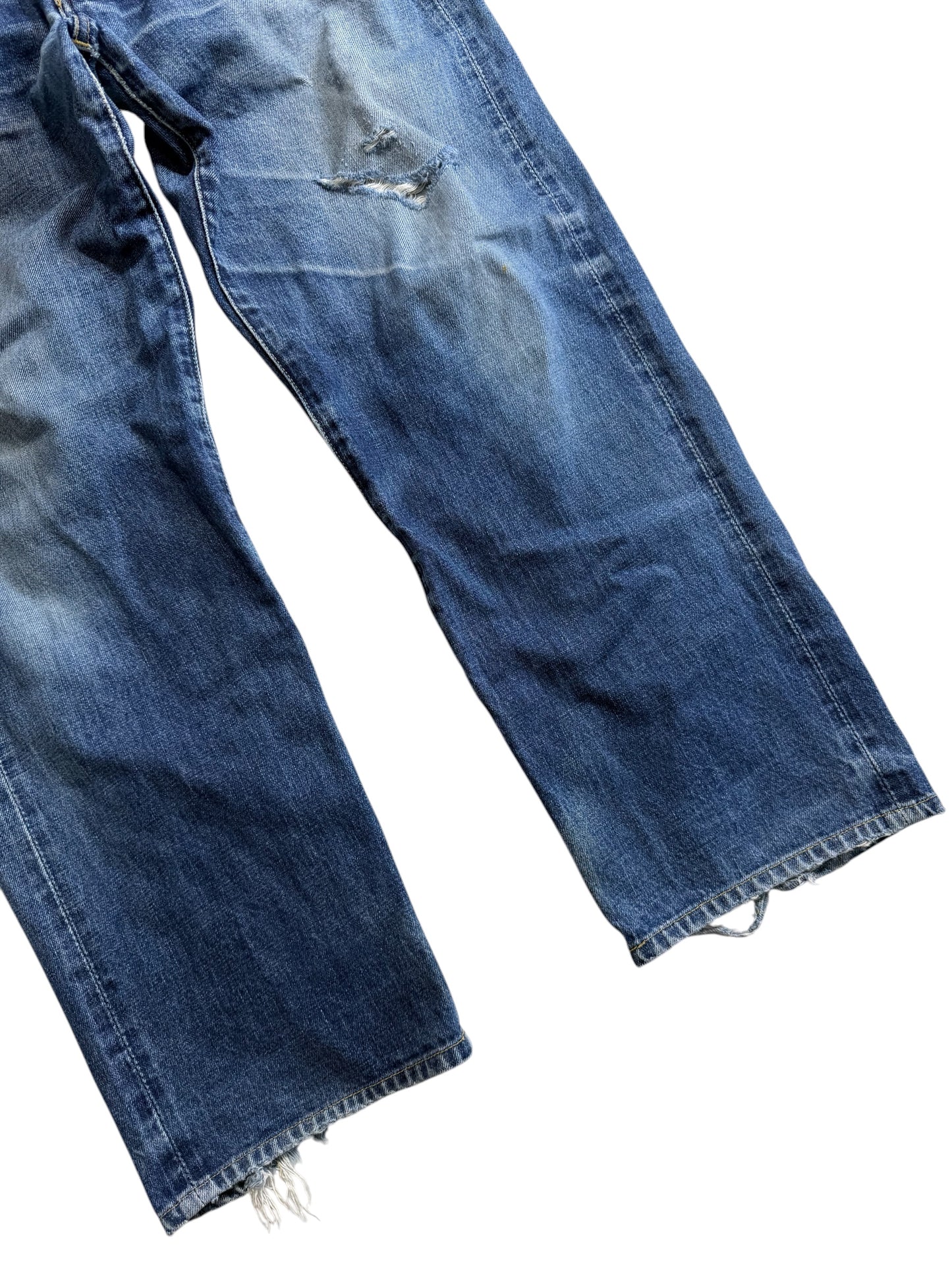 Vintage Levis 702 Big E Cinch Back Buckle Denim Jeans Selvedge
