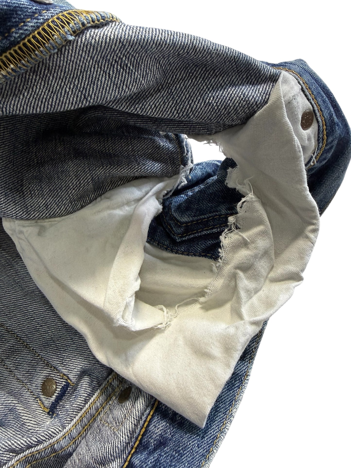 Vintage Levis 702 Big E Cinch Back Buckle Denim Jeans Selvedge