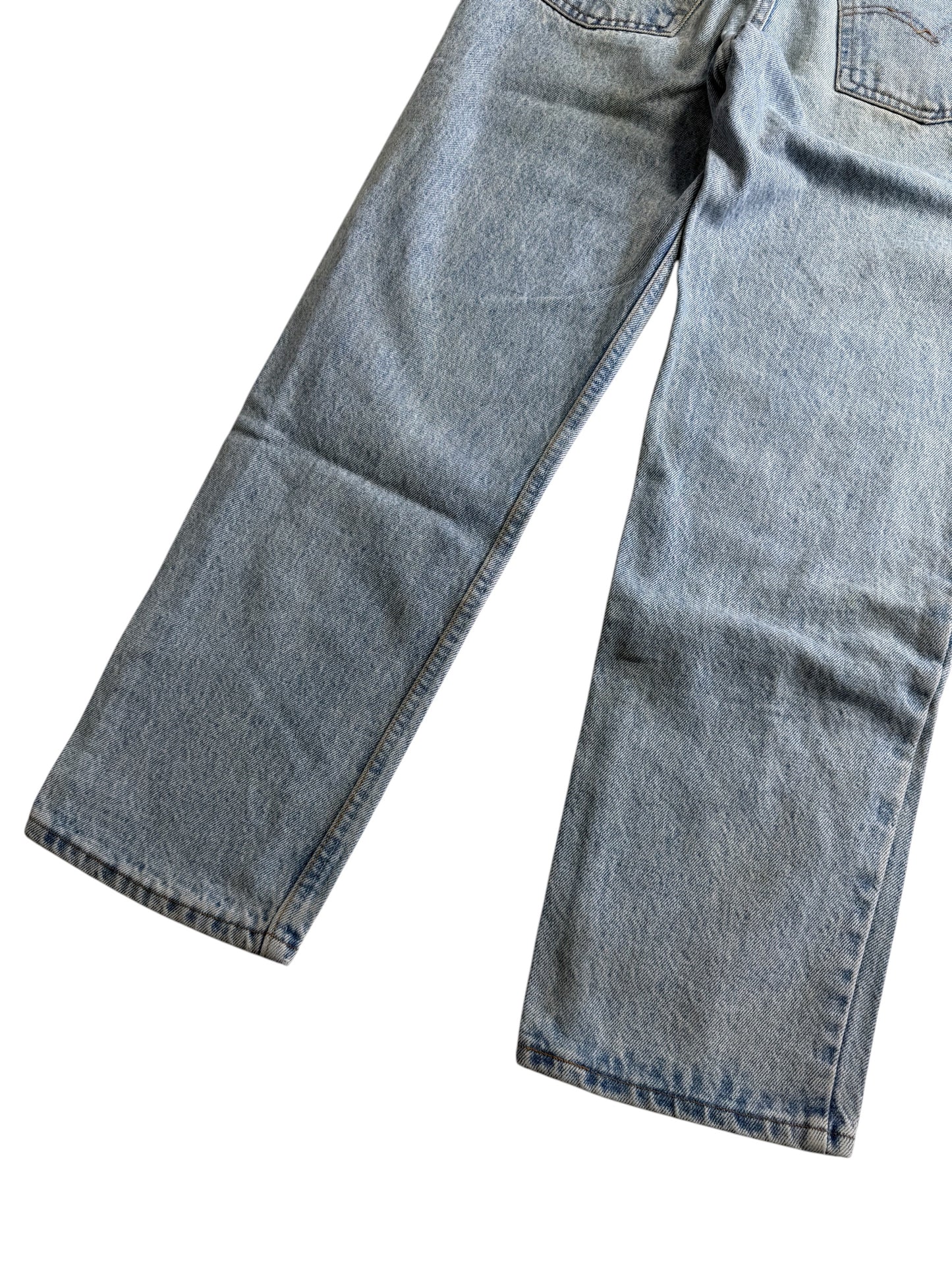 Vintage Levis 541 Made in UK Irregular Distressed Denim Jeans Light Wash