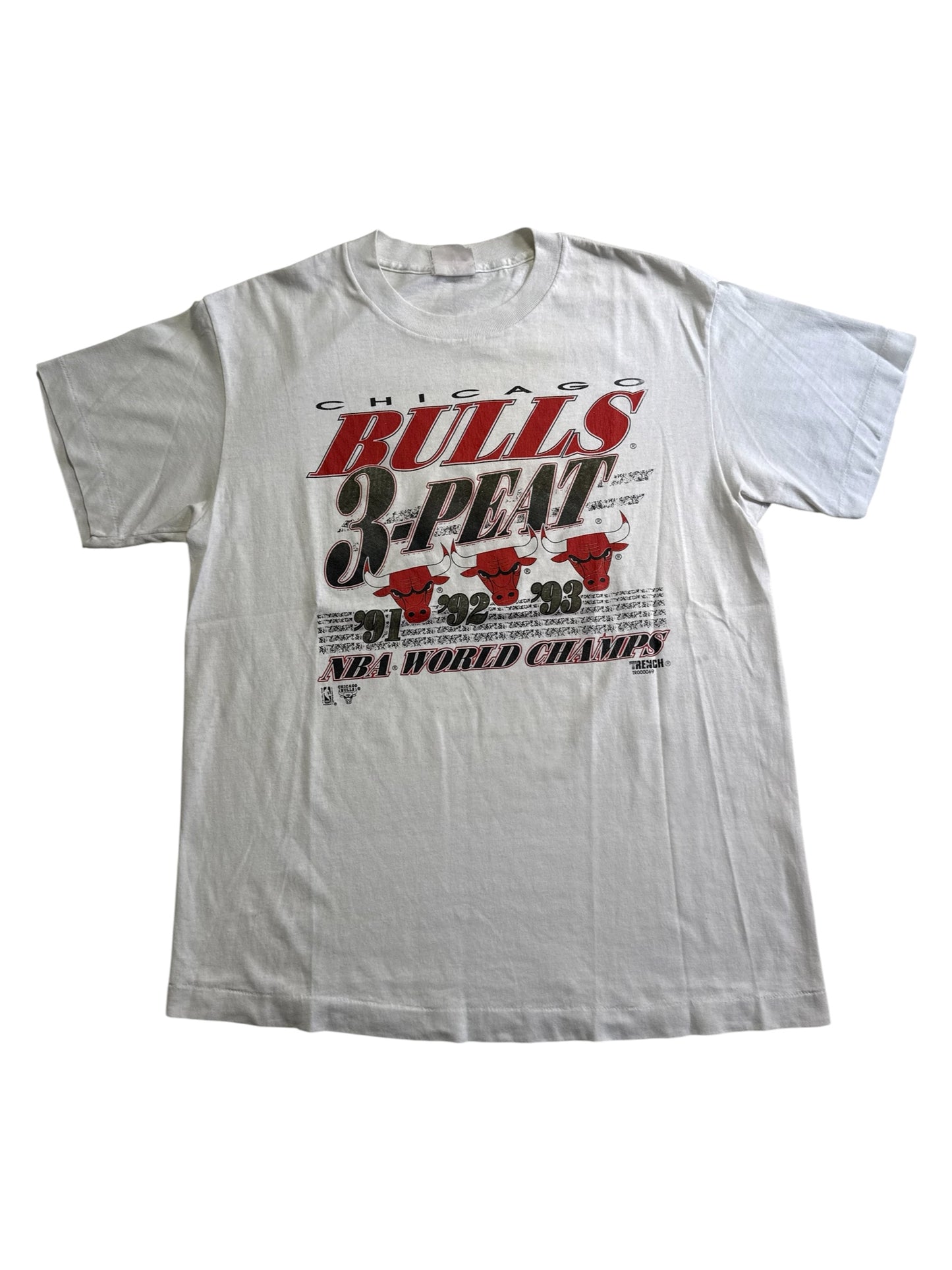 Vintage Chicago Bulls 3-Peat 1991 1992 1993 NBA World Champs Tshirt