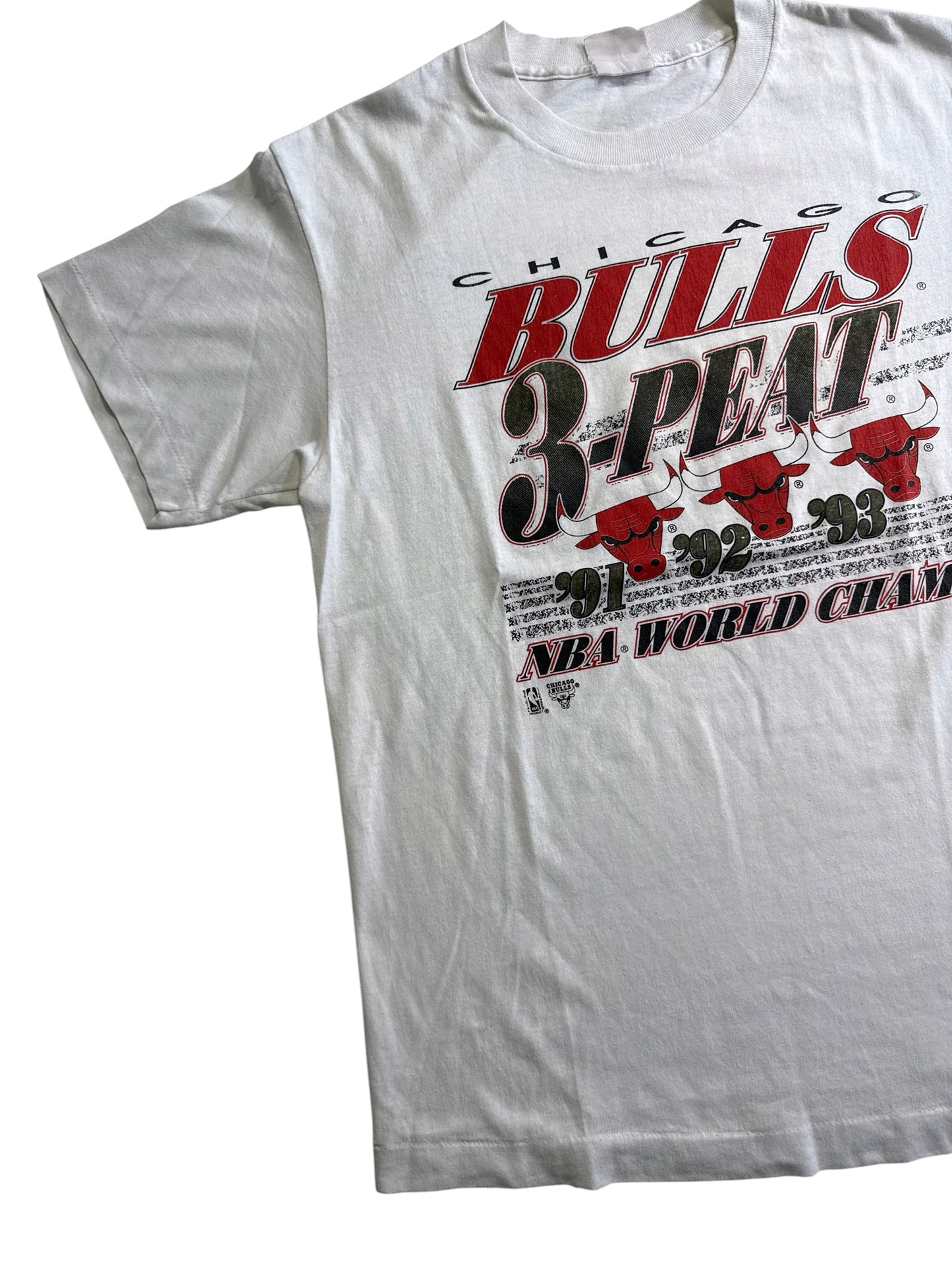 Vintage Chicago Bulls 3-Peat 1991 1992 1993 NBA World Champs Tshirt