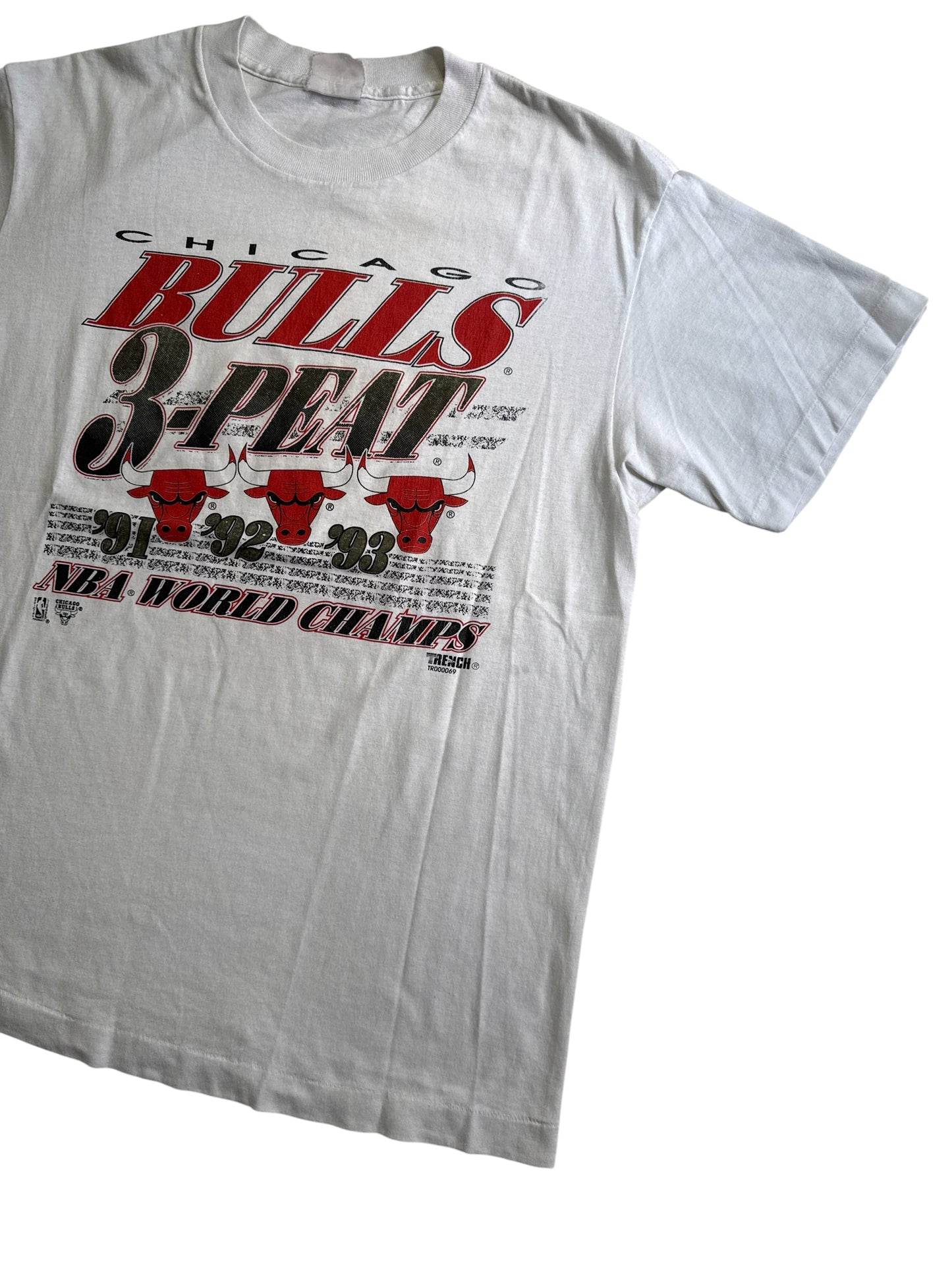Vintage Chicago Bulls 3-Peat 1991 1992 1993 NBA World Champs Tshirt